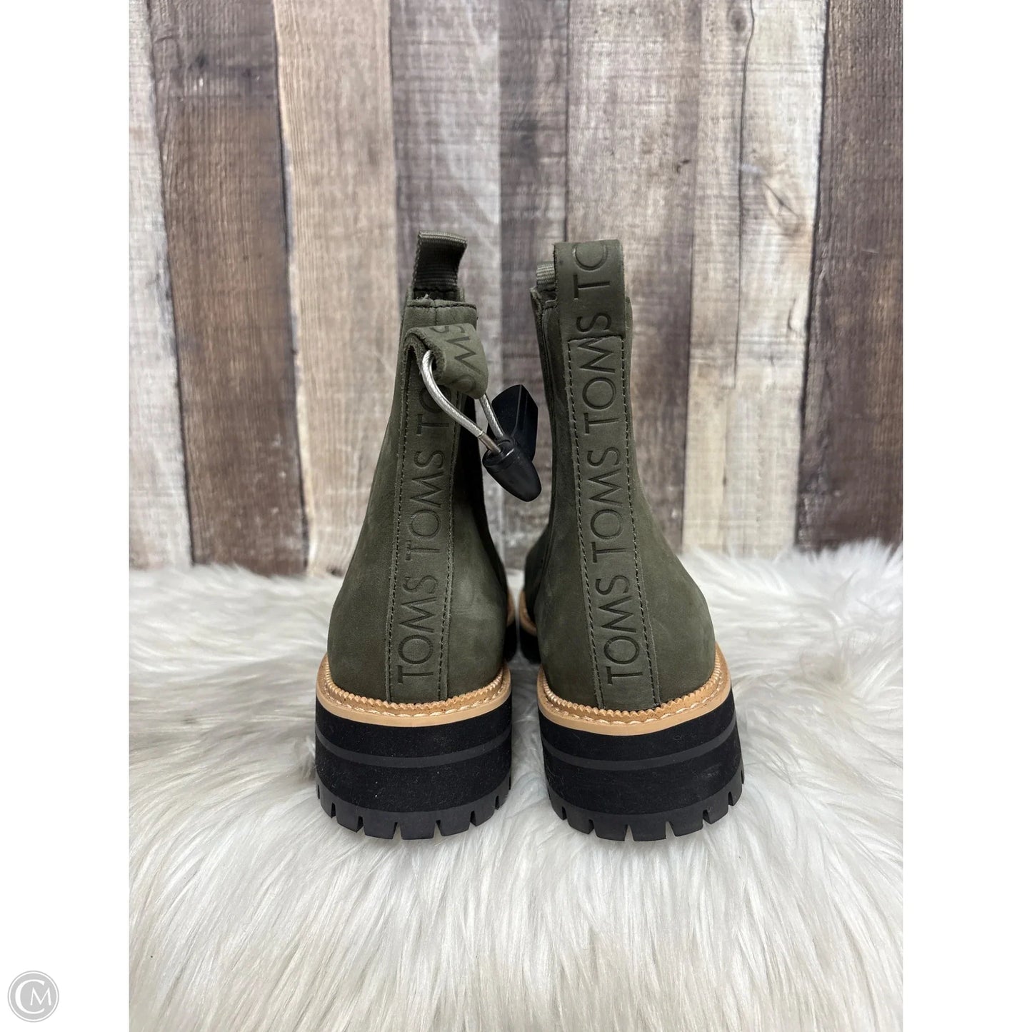 Boots Ankle Flats By Toms In Camouflage Print, Size: 8.5