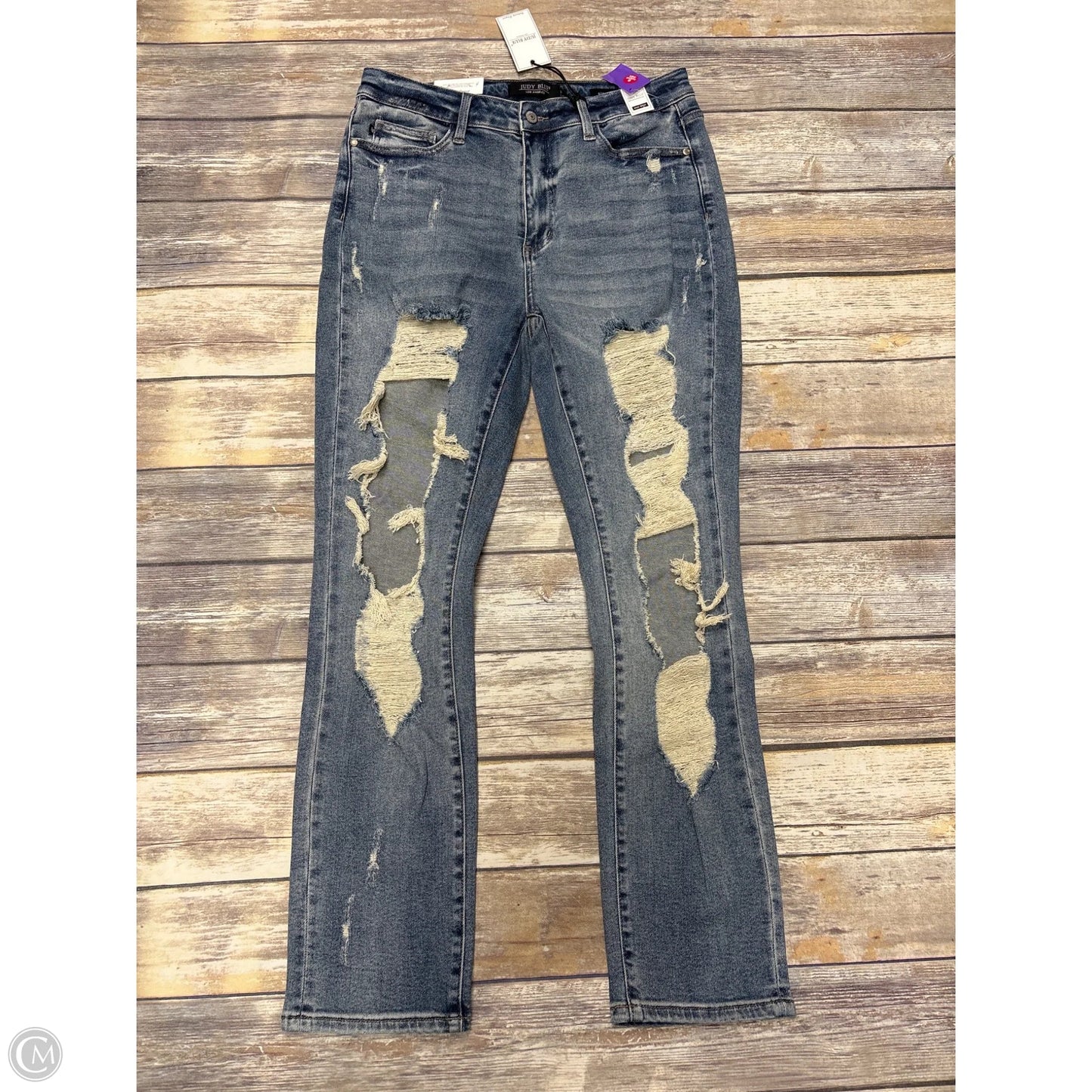 Jeans Straight By Judy Blue In Blue, Size: 12