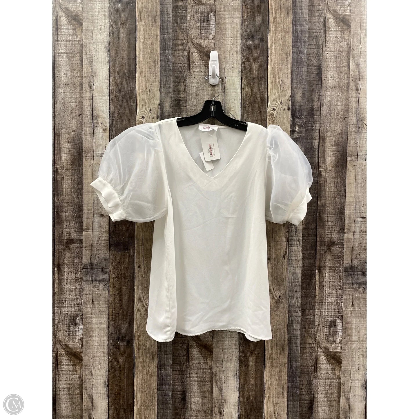Top Short Sleeve By Cmf In White, Size: S