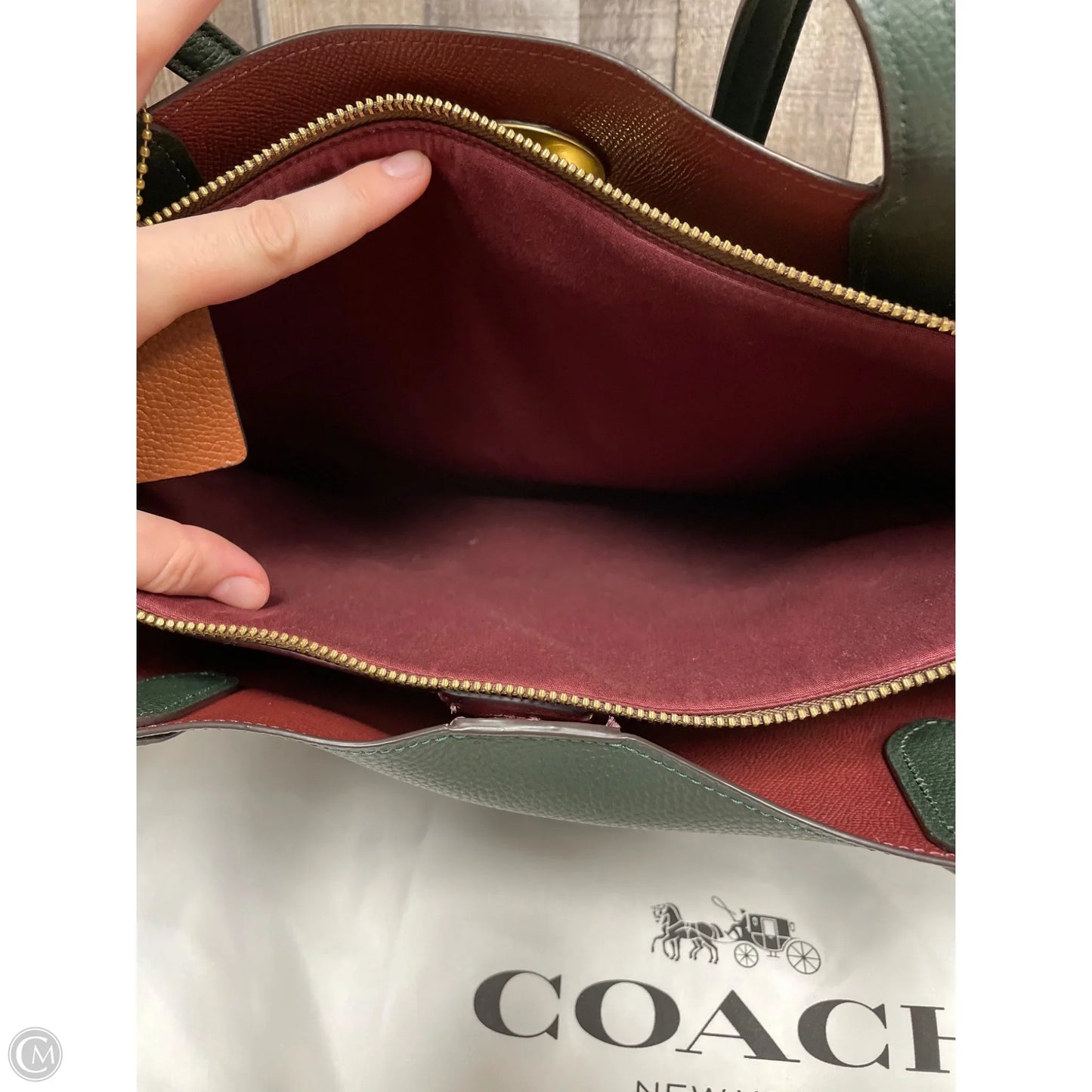 Tote Designer By Coach, Size: Medium