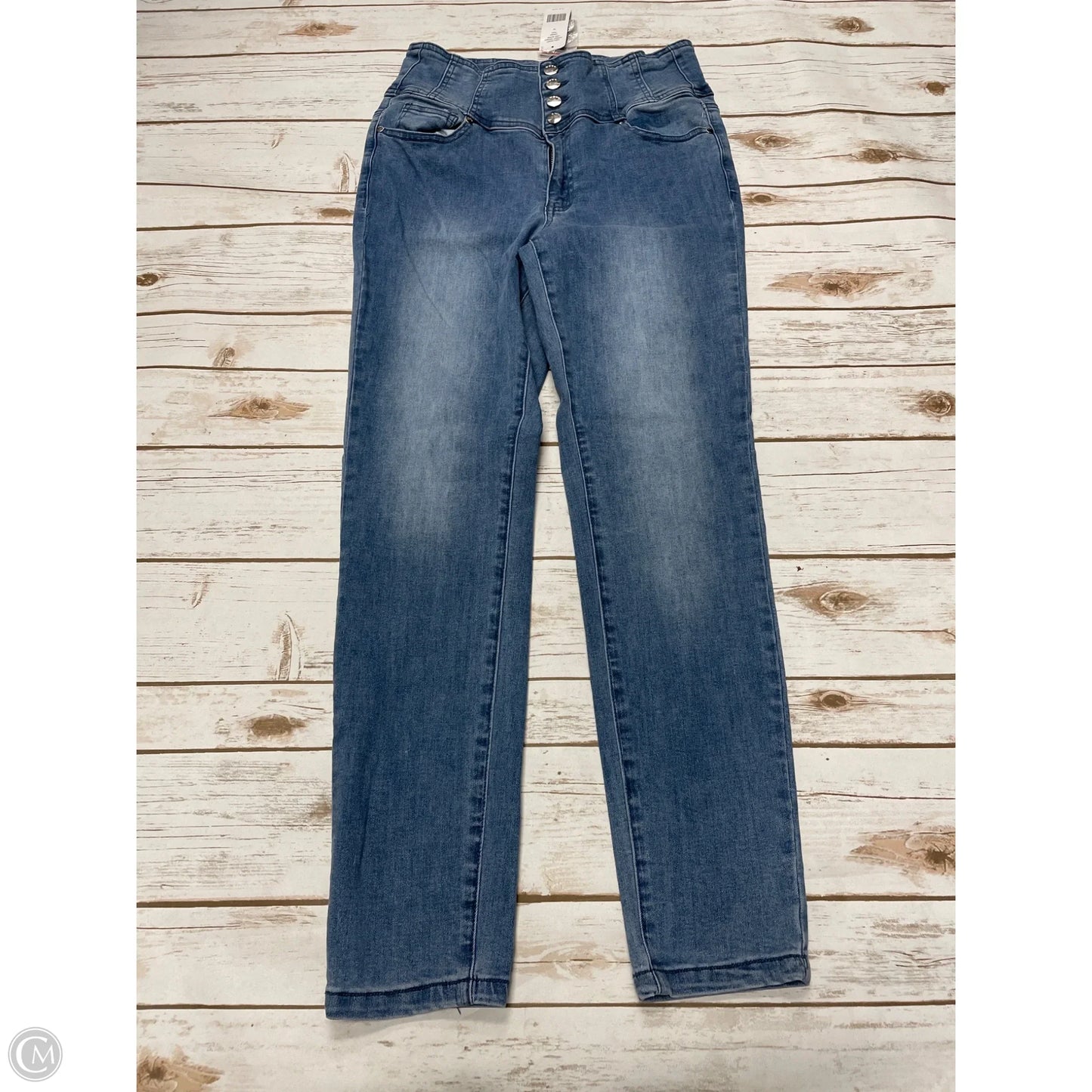 Jeans Skinny By Bebe In Blue, Size: 10