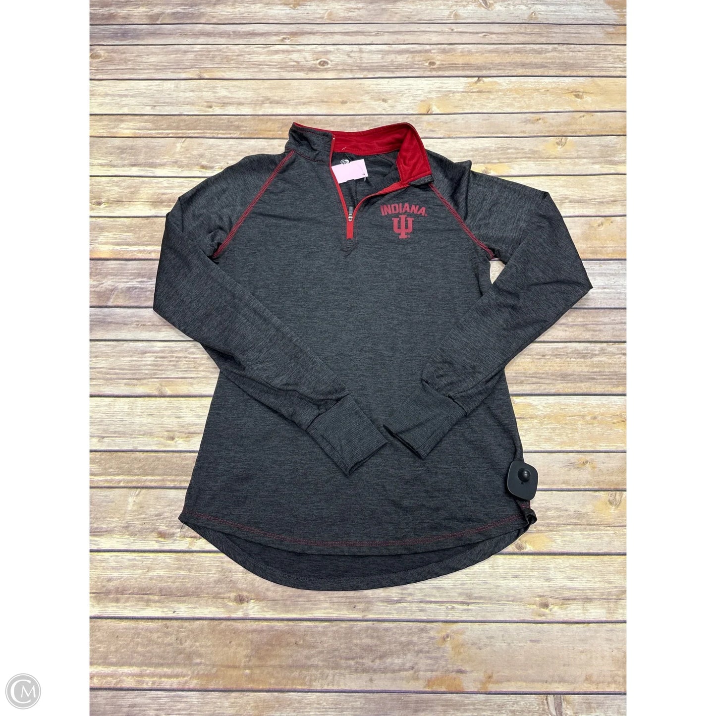 Athletic Top Long Sleeve Collar By Colosseum In Grey, Size: S