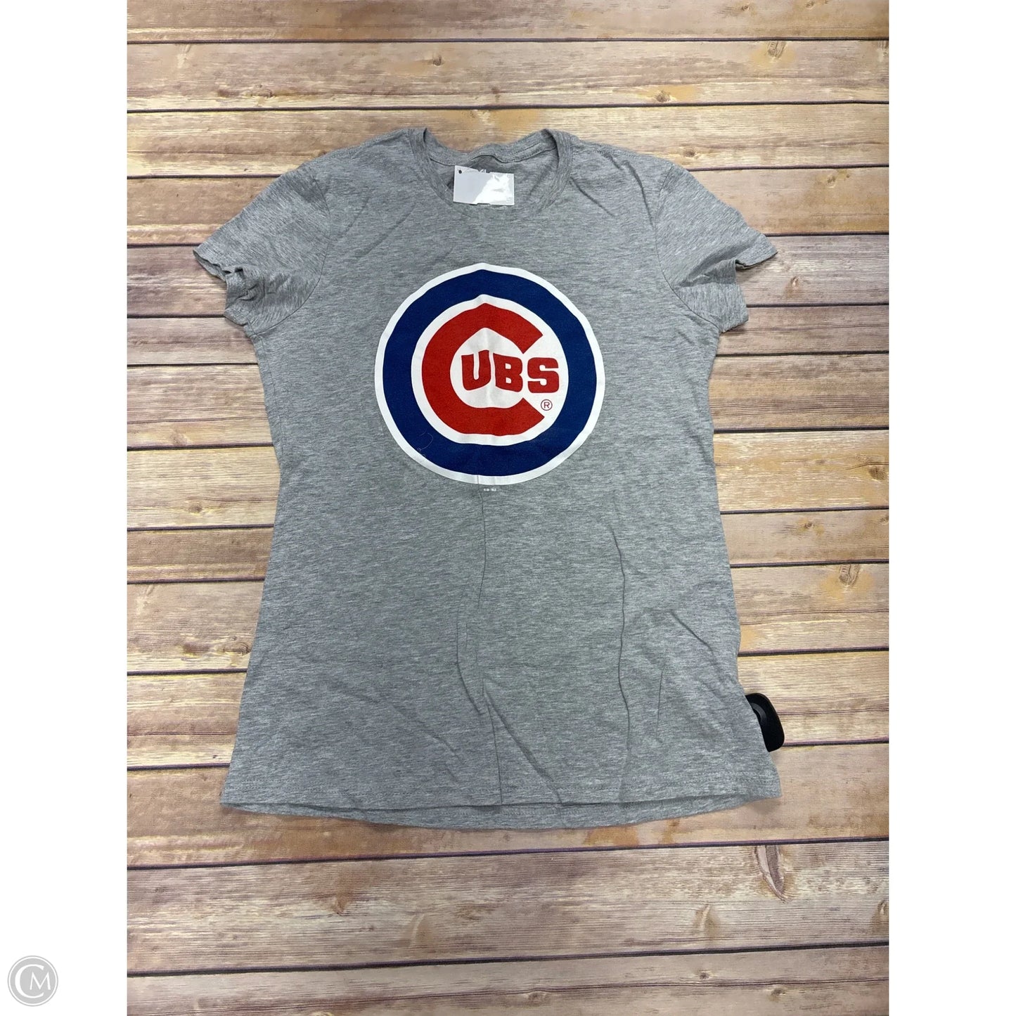 Top Short Sleeve By Cme In Grey, Size: M