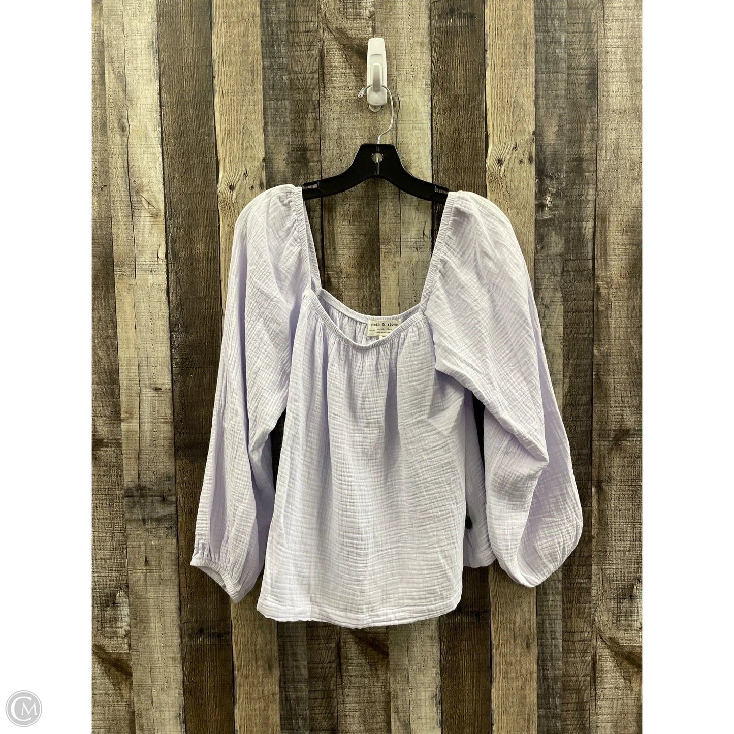 Top Long Sleeve By Cloth & Stone In Purple, Size: M
