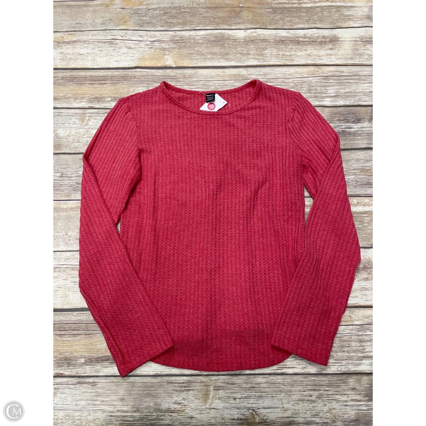 Top Long Sleeve By Shein In Red, Size: L