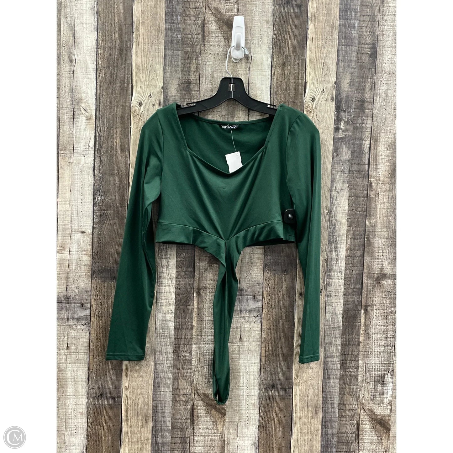 Top Long Sleeve By Shein In Green, Size: M