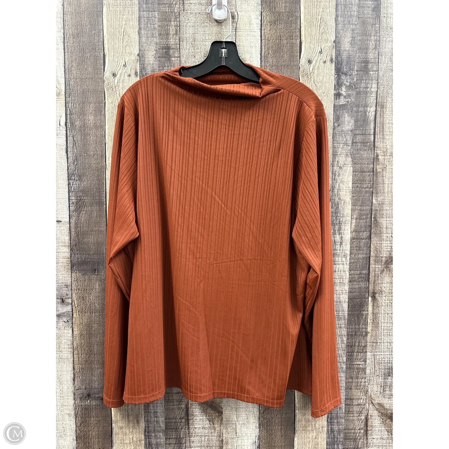 Top Long Sleeve By Future Collective In Brown, Size: 2x
