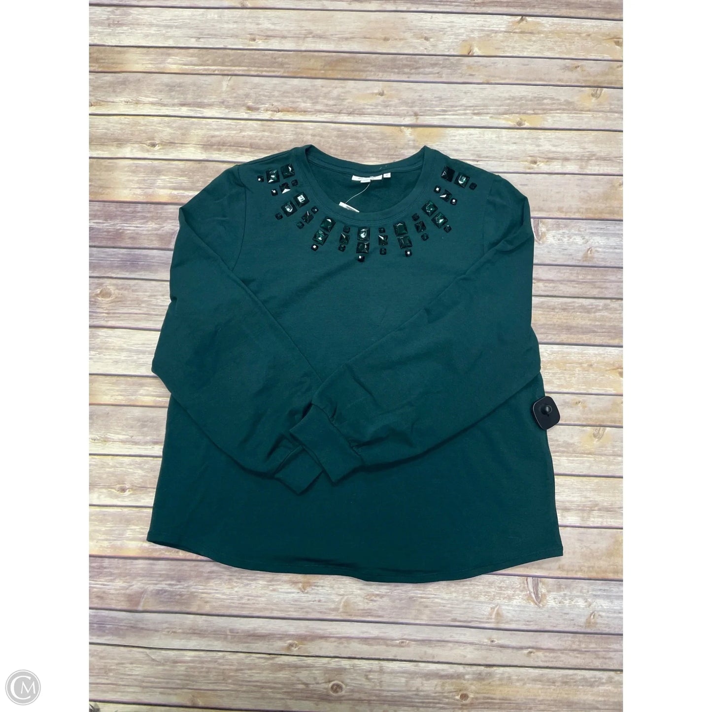 Sweatshirt Crewneck By Chicos In Green, Size: Xl