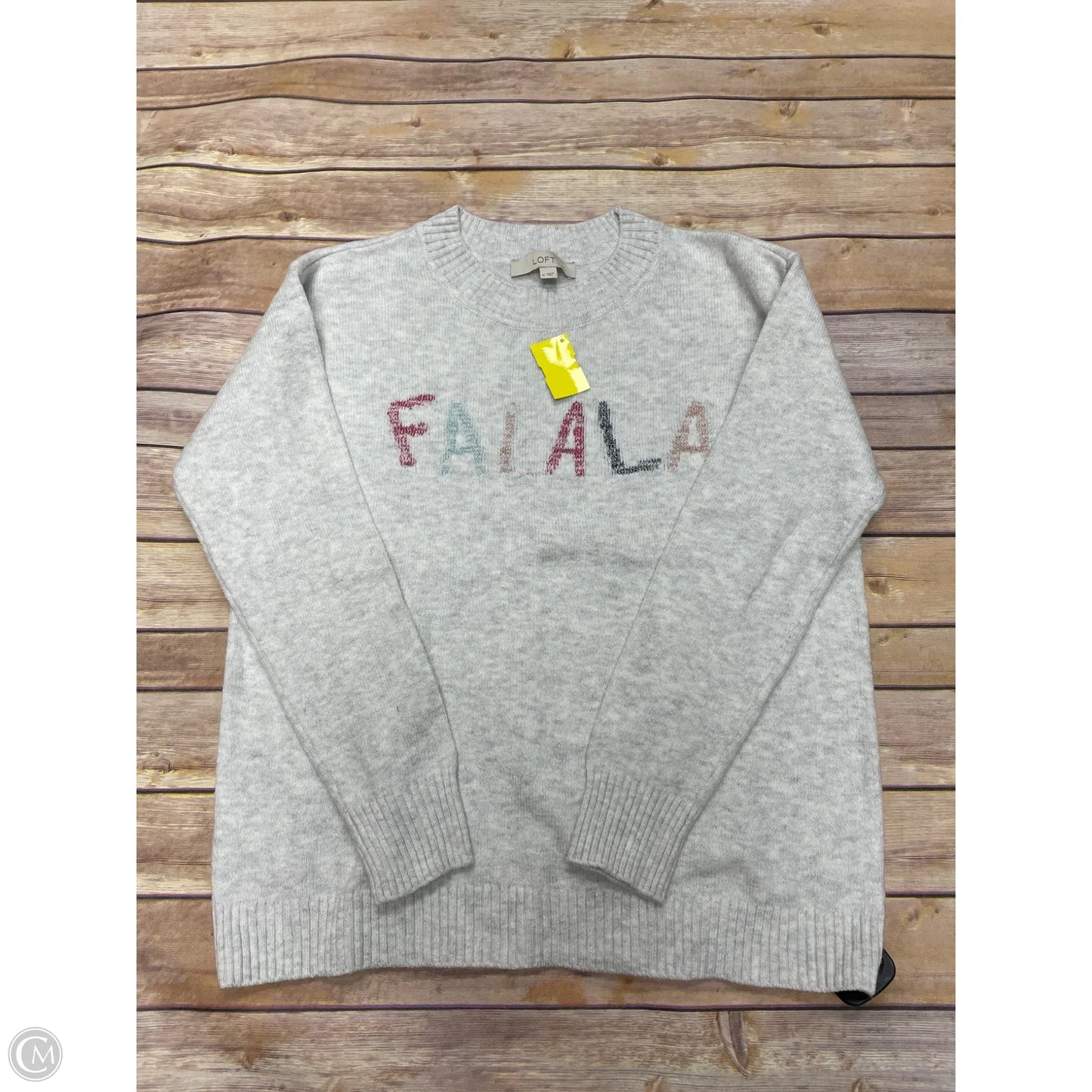 Sweater By Loft In Grey, Size: M