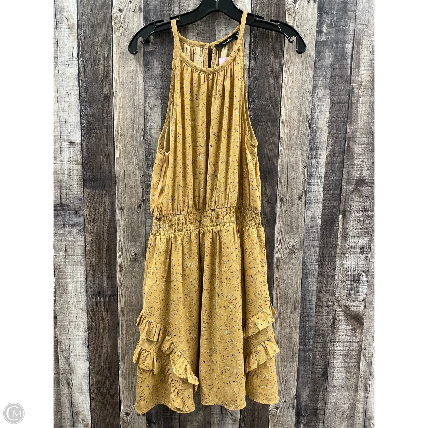 Dress Casual Short By Doe & Rae In Yellow, Size: M