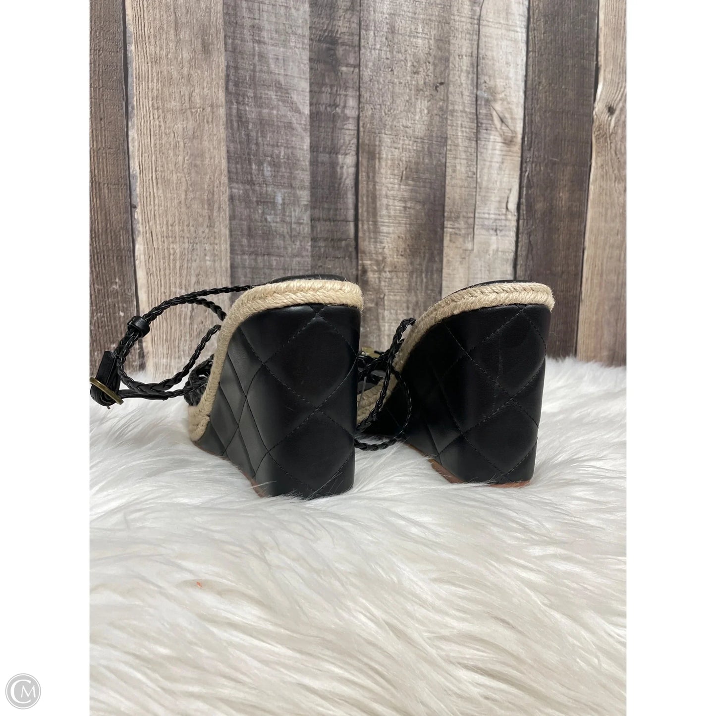 Sandals Heels Wedge By Marc Fisher In Black, Size: 7