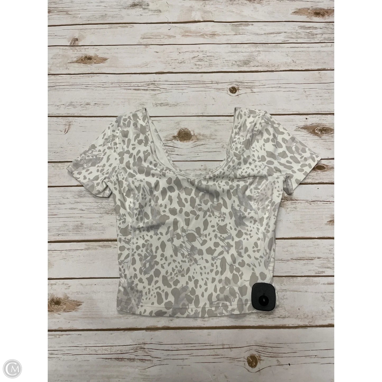 Top Short Sleeve By Lululemon In Animal Print, Size: S