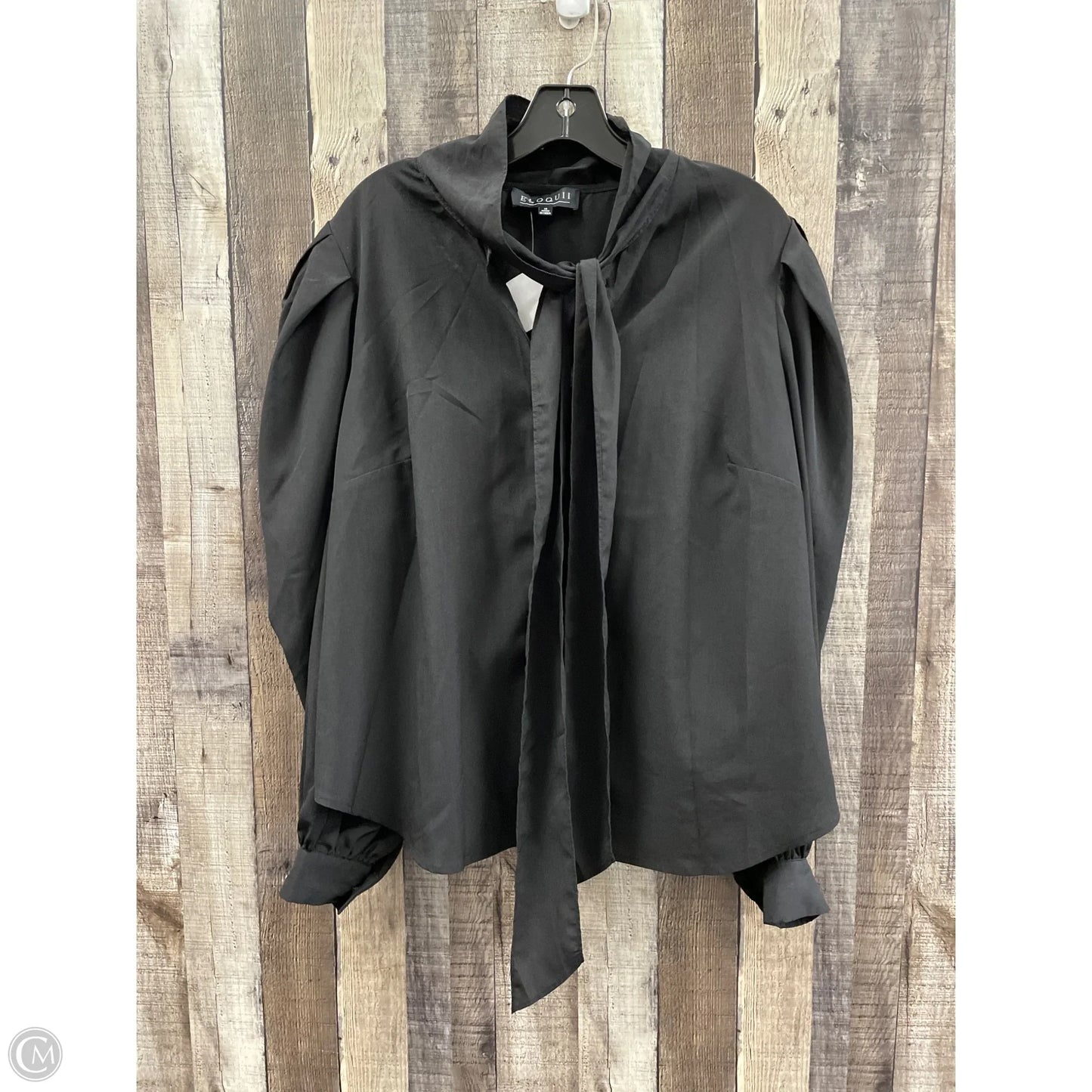 Top Long Sleeve By Eloquii In Black, Size: Xl
