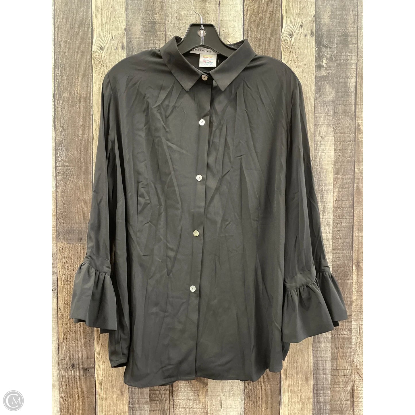Top Long Sleeve By Gretchen Scott In Black, Size: Xl