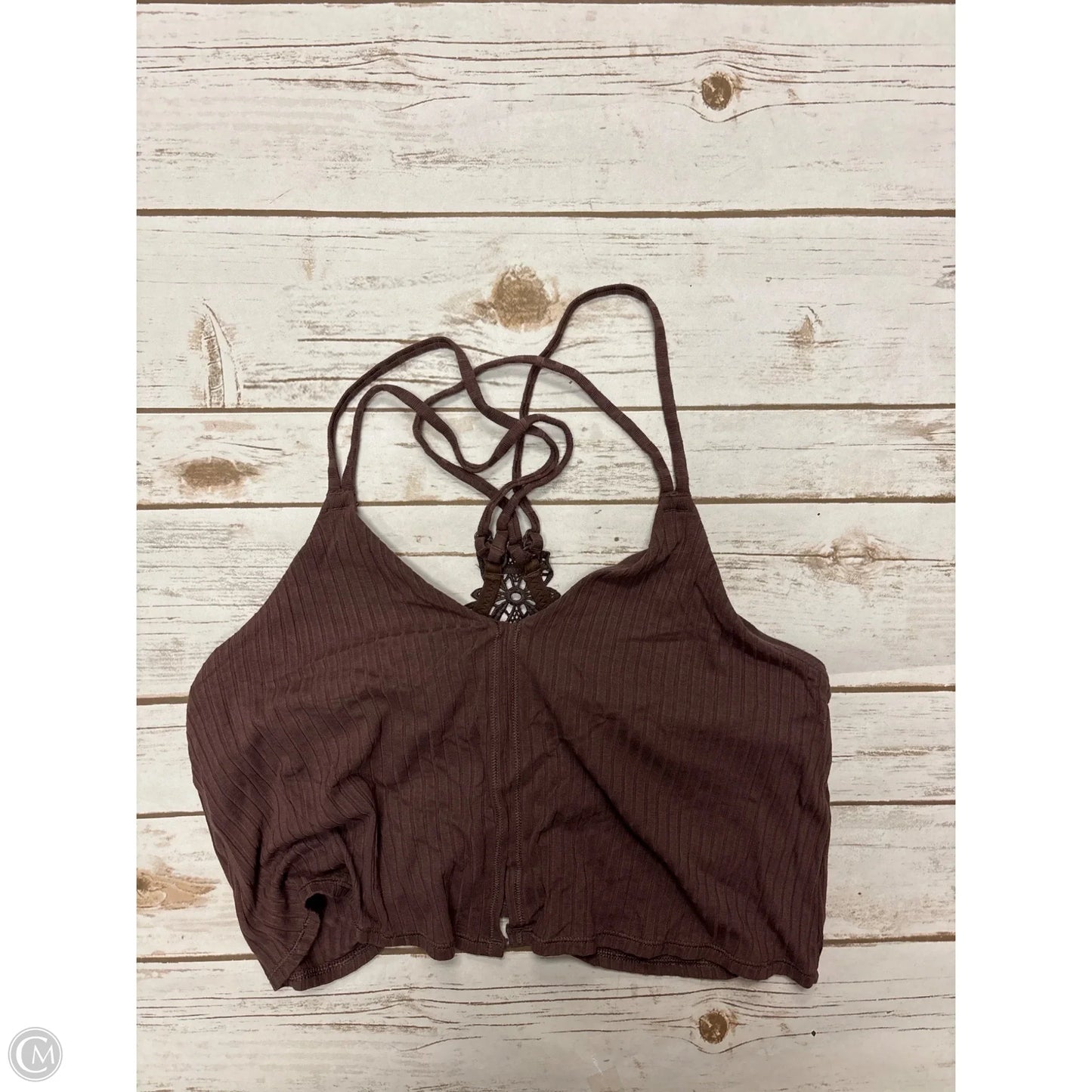 Top Sleeveless By Aerie In Brown, Size: L