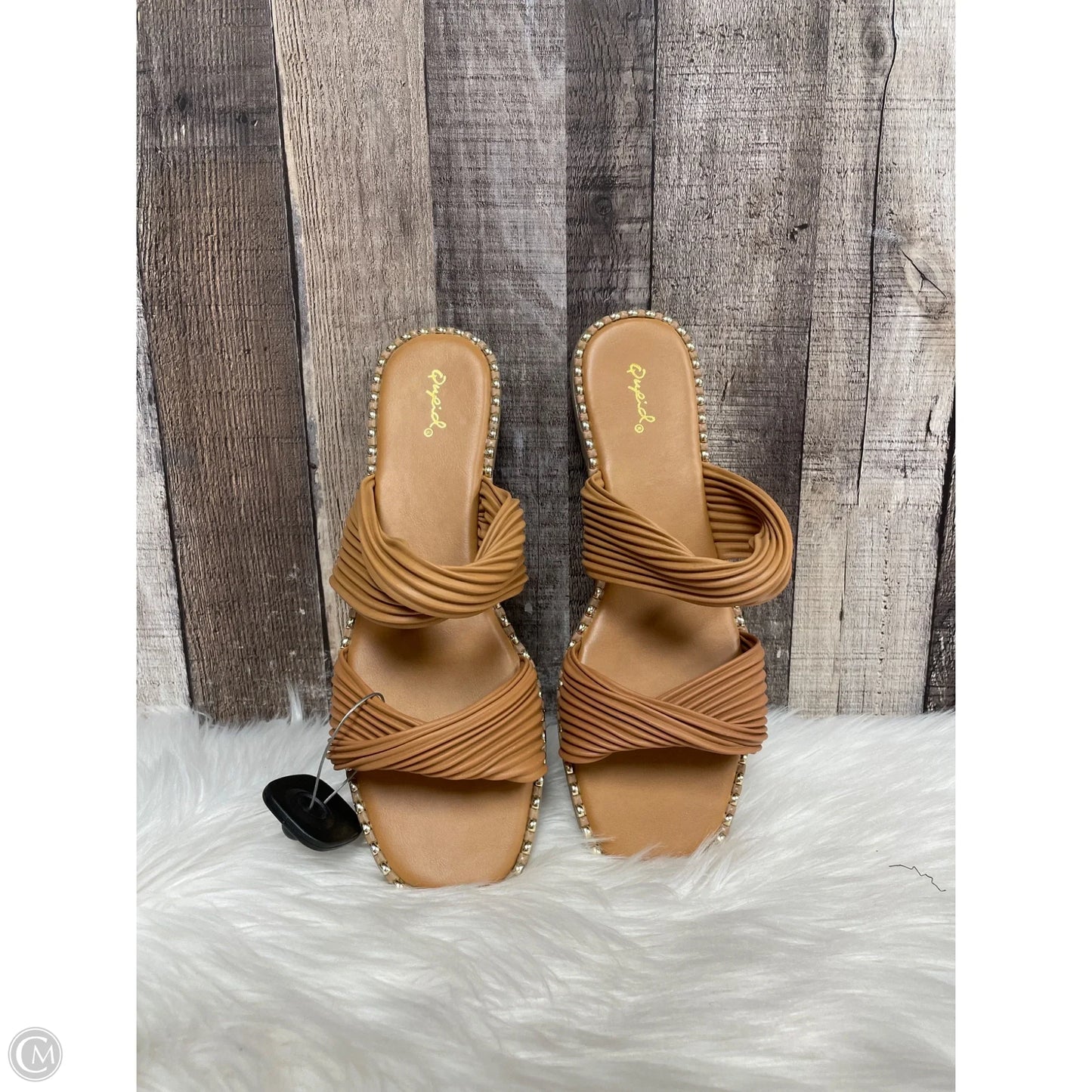 Sandals Flats By Qupid In Brown, Size: 11