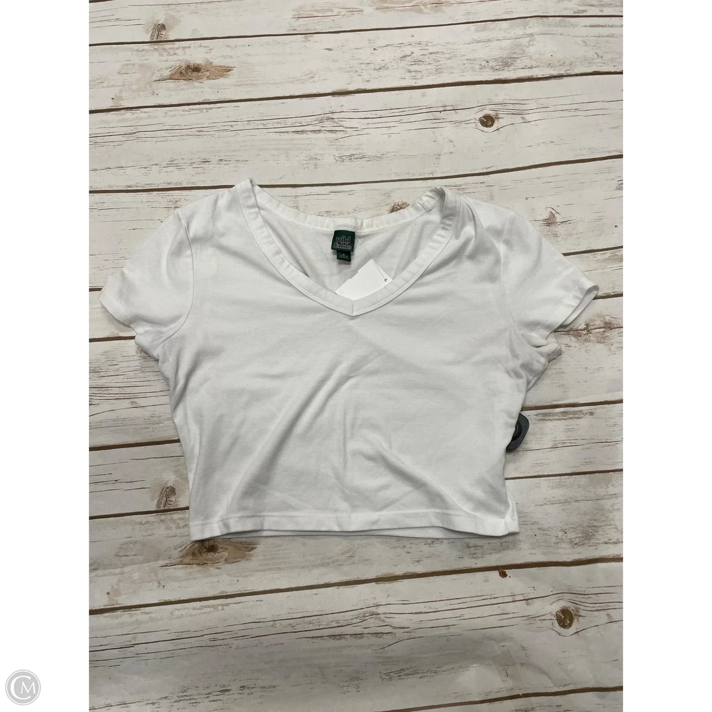 Top Short Sleeve By Wild Fable In White, Size: M