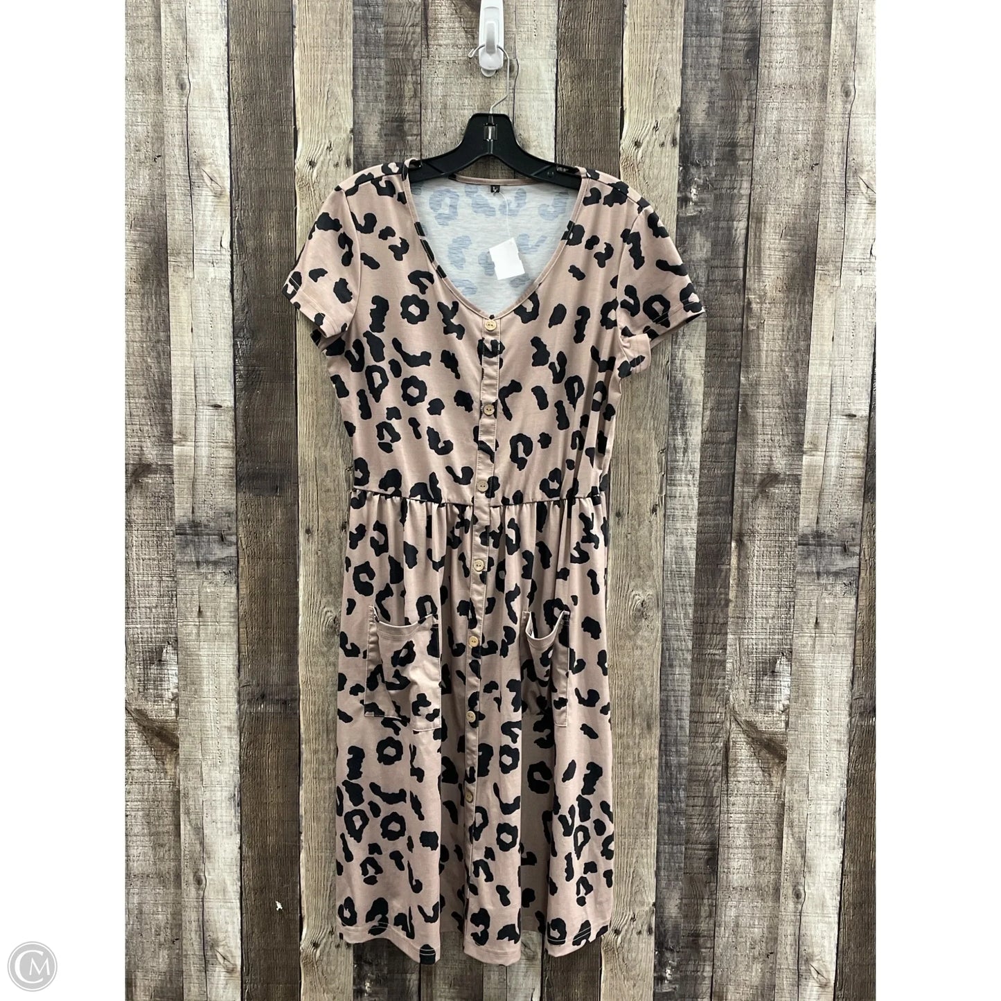 Dress Casual Midi By Cmf In Animal Print, Size: L