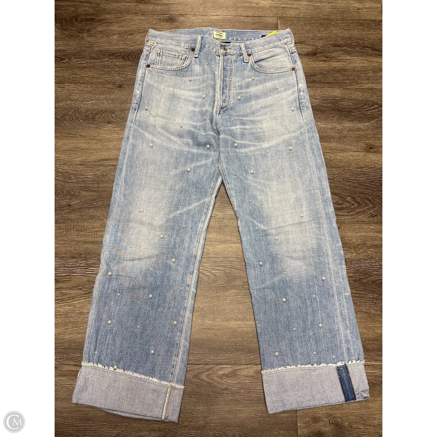 Jeans Cropped By Citizens Of Humanity In Blue Denim, Size: 4