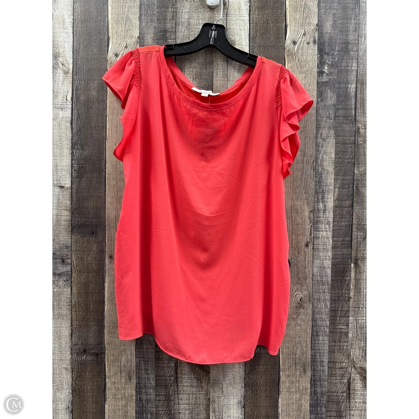 Top Sleeveless By Loft In Red, Size: L