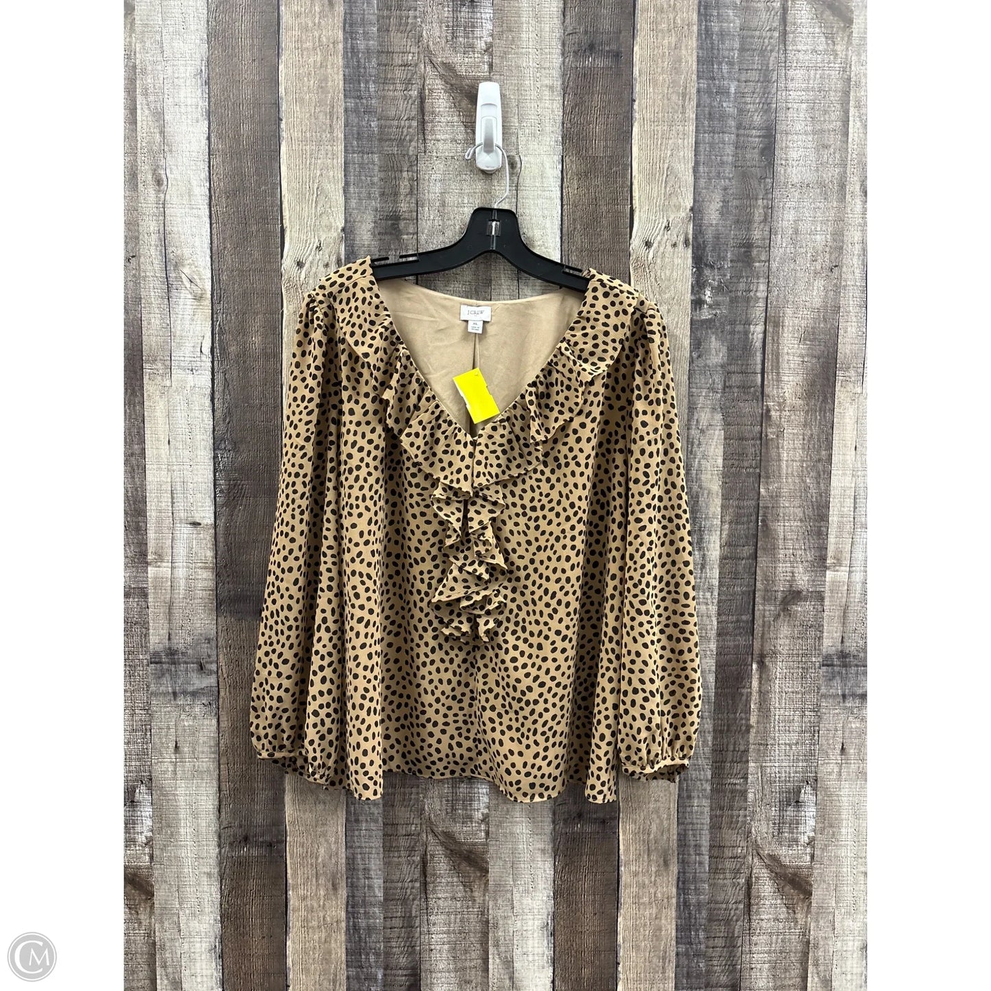 Top Long Sleeve By J. Crew In Animal Print, Size: Xl