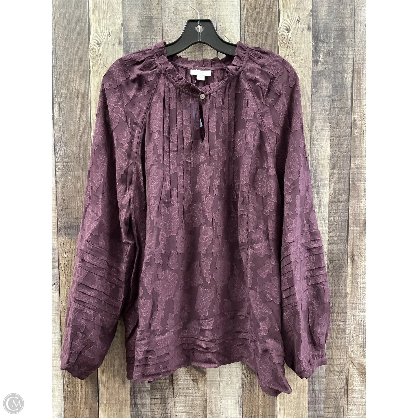 Top Long Sleeve By J. Jill In Purple, Size: L