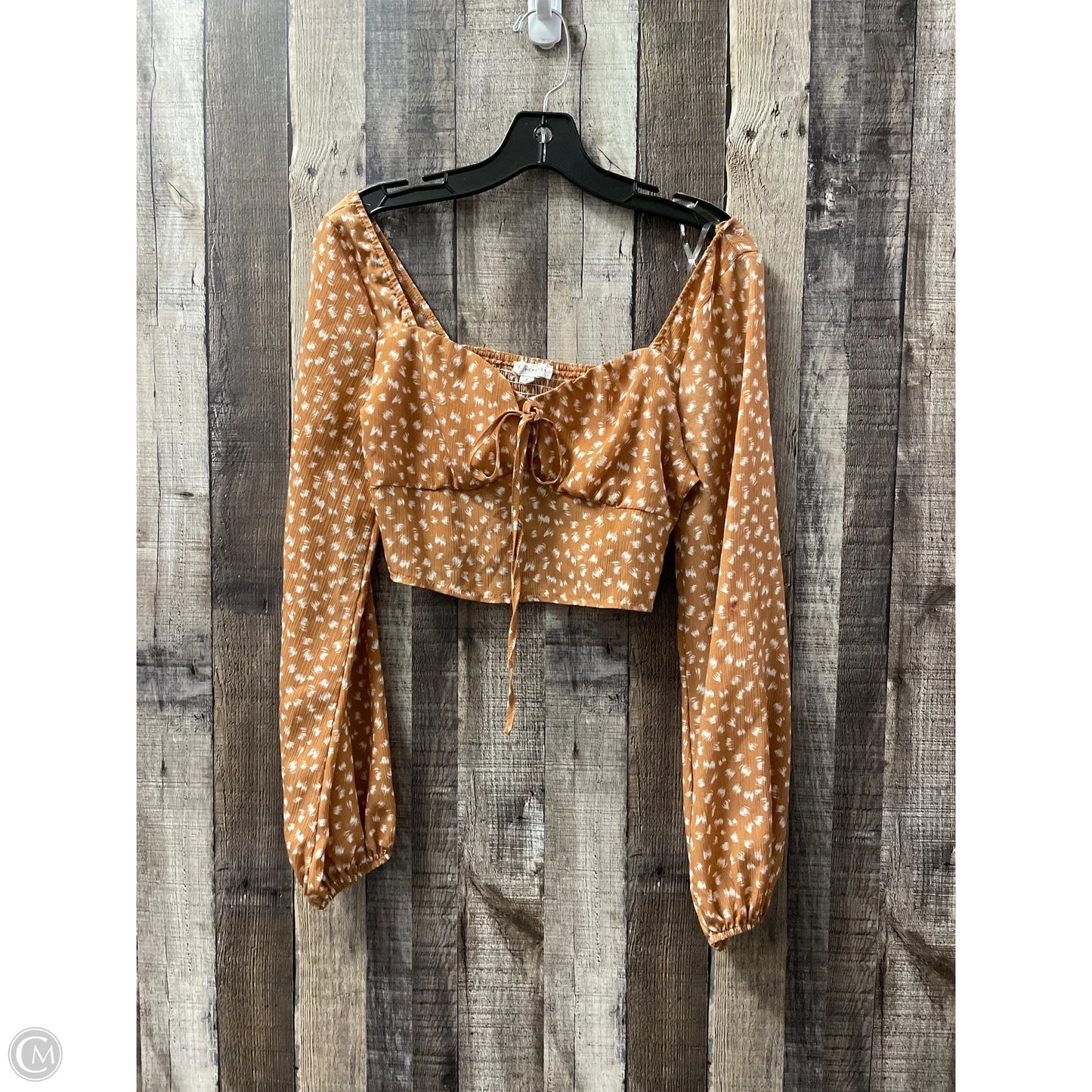 Top Long Sleeve By La Hearts In Brown, Size: S