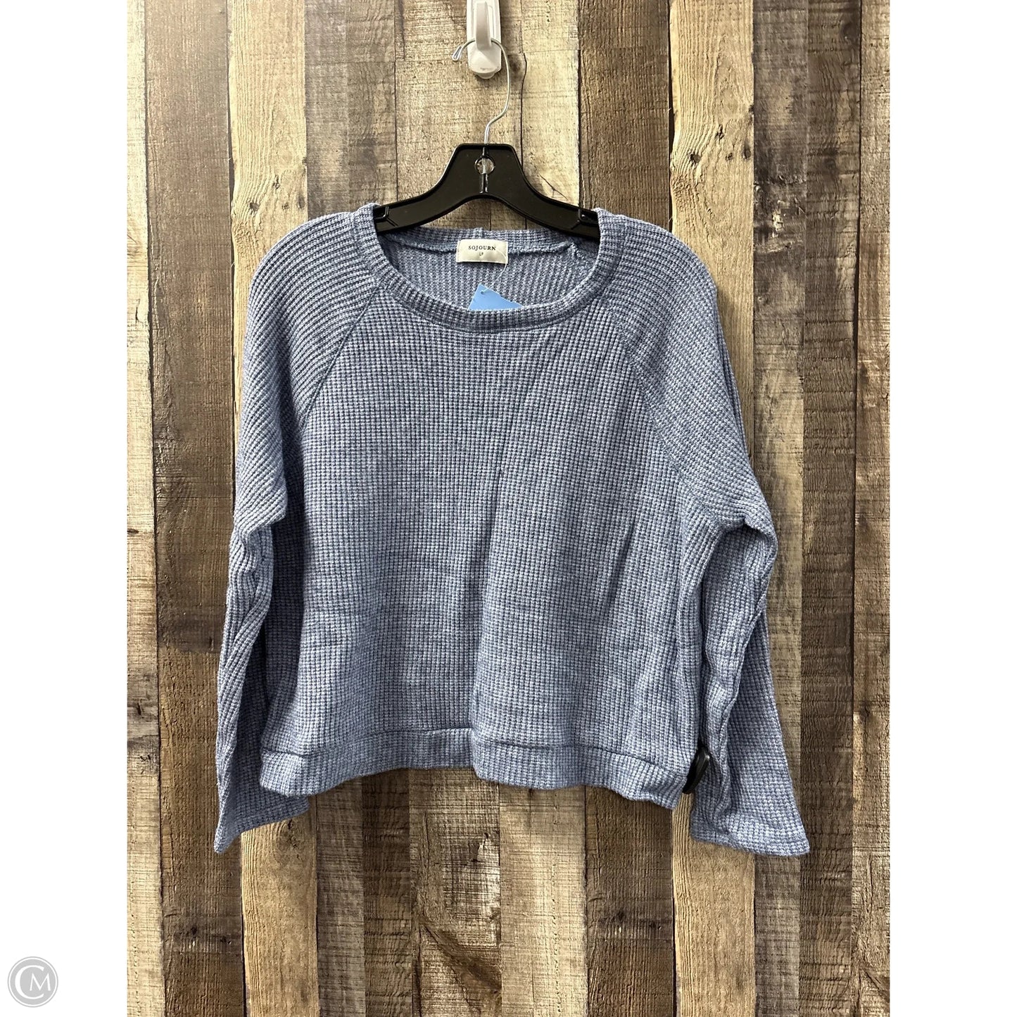 Top Long Sleeve By Cme In Blue, Size: L
