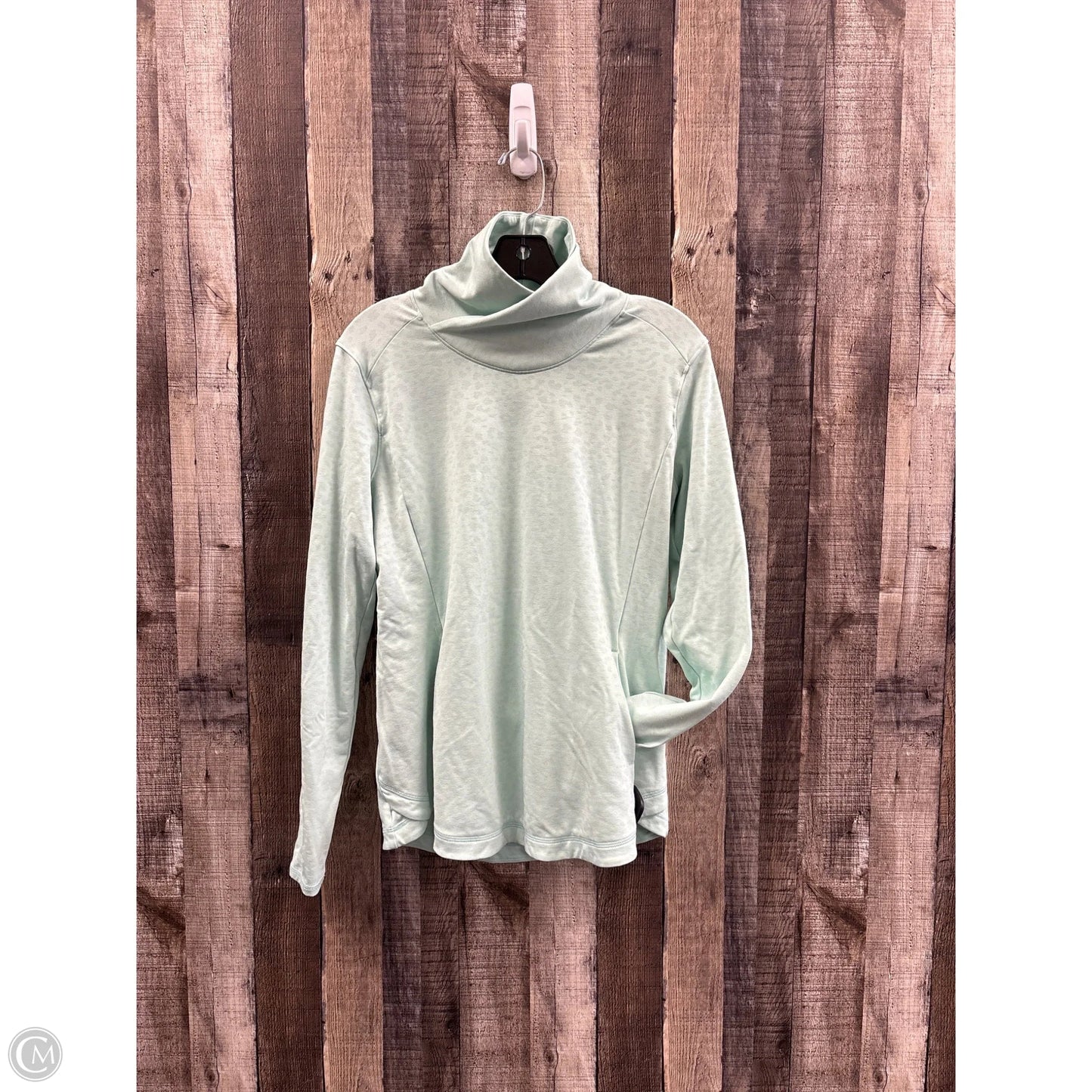 Athletic Top Long Sleeve Collar By Calia In Green, Size: L