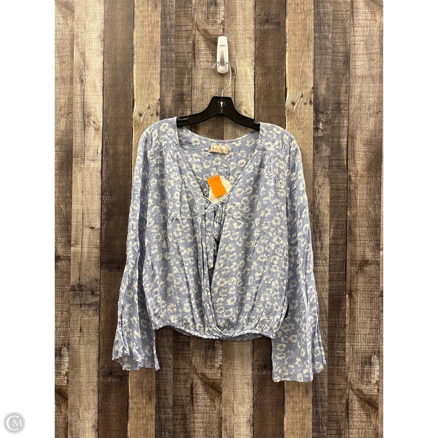 Top Long Sleeve By Altard State In Blue & White, Size: S
