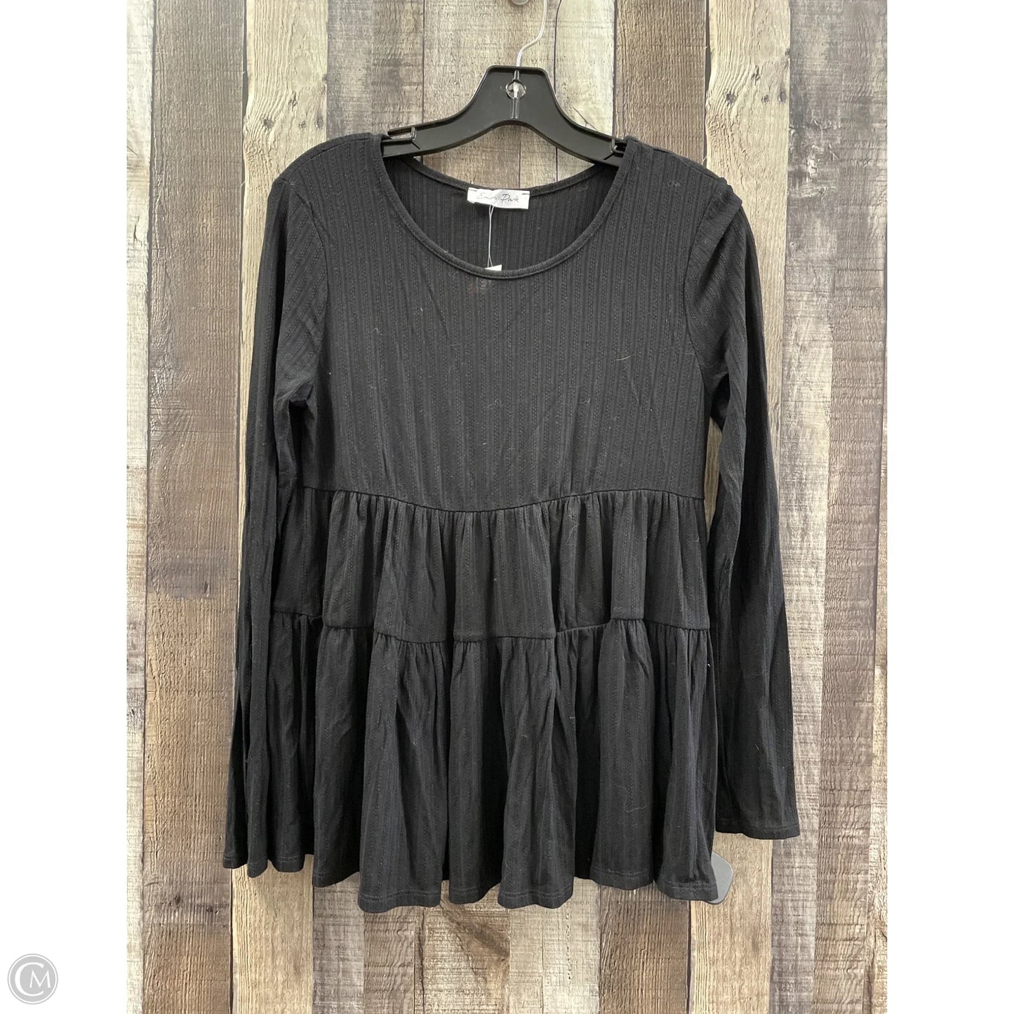 Top Long Sleeve By Cme In Black, Size: Xs