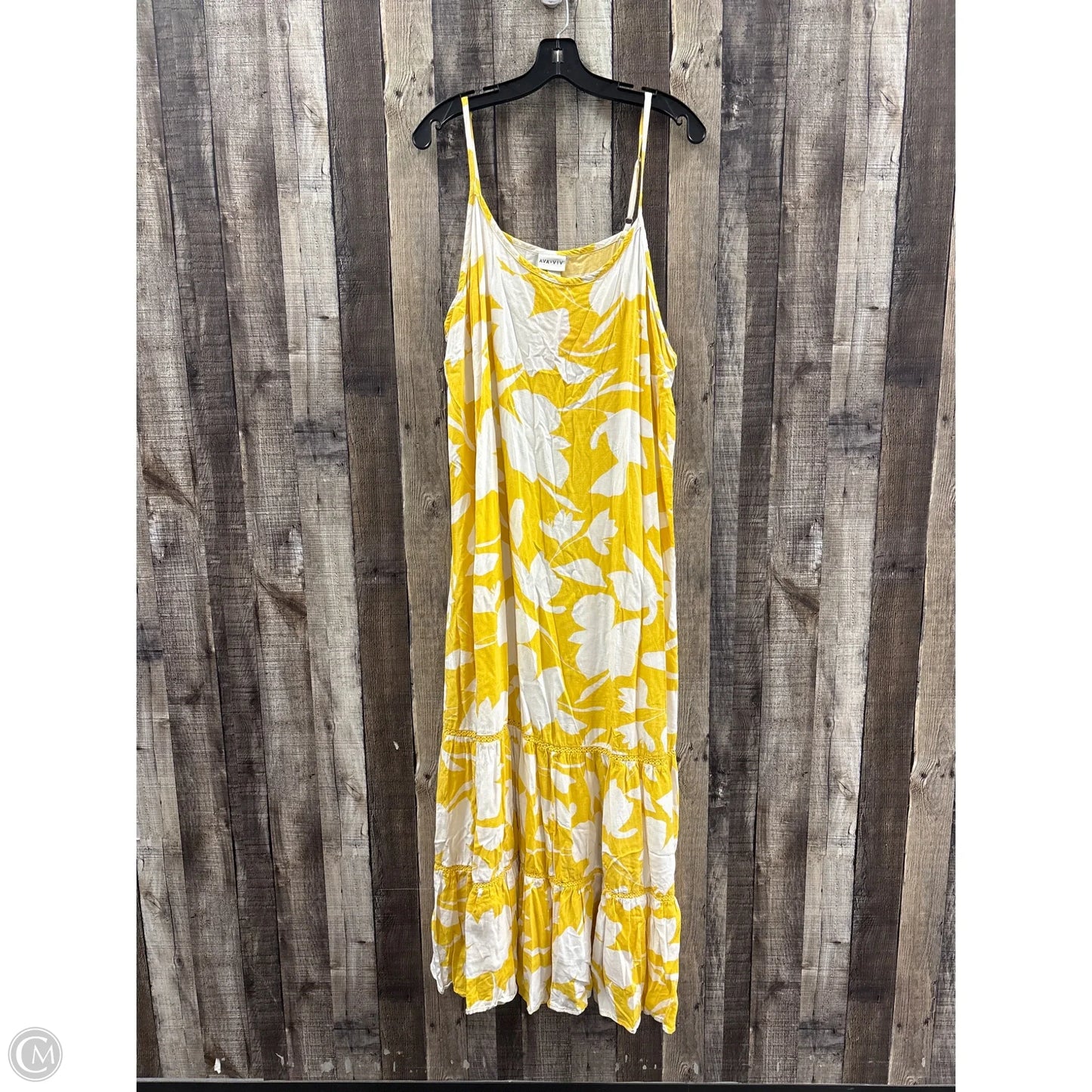 Dress Casual Maxi By Ava & Viv In Yellow, Size: 2x