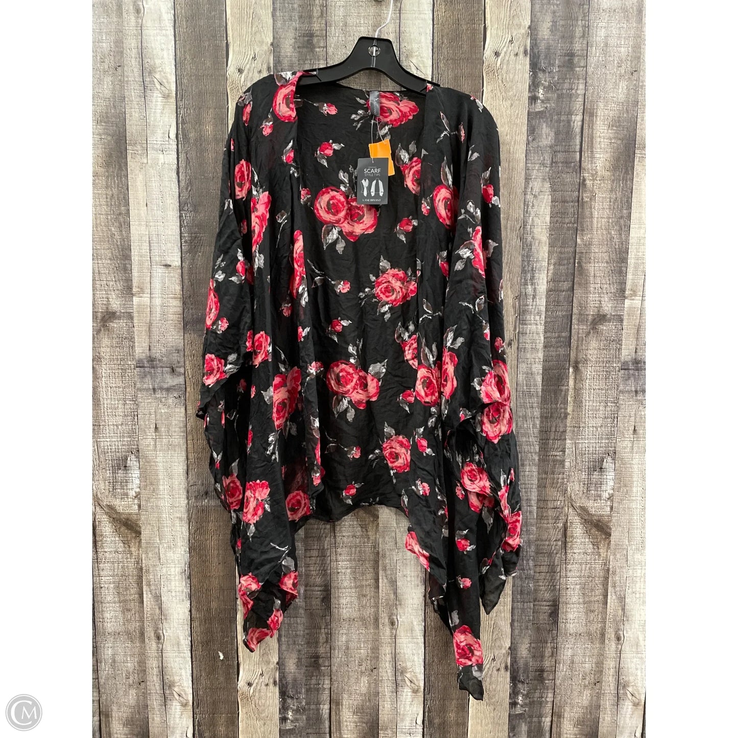 Cardigan By Lane Bryant In Black & Red, Size: Osfm