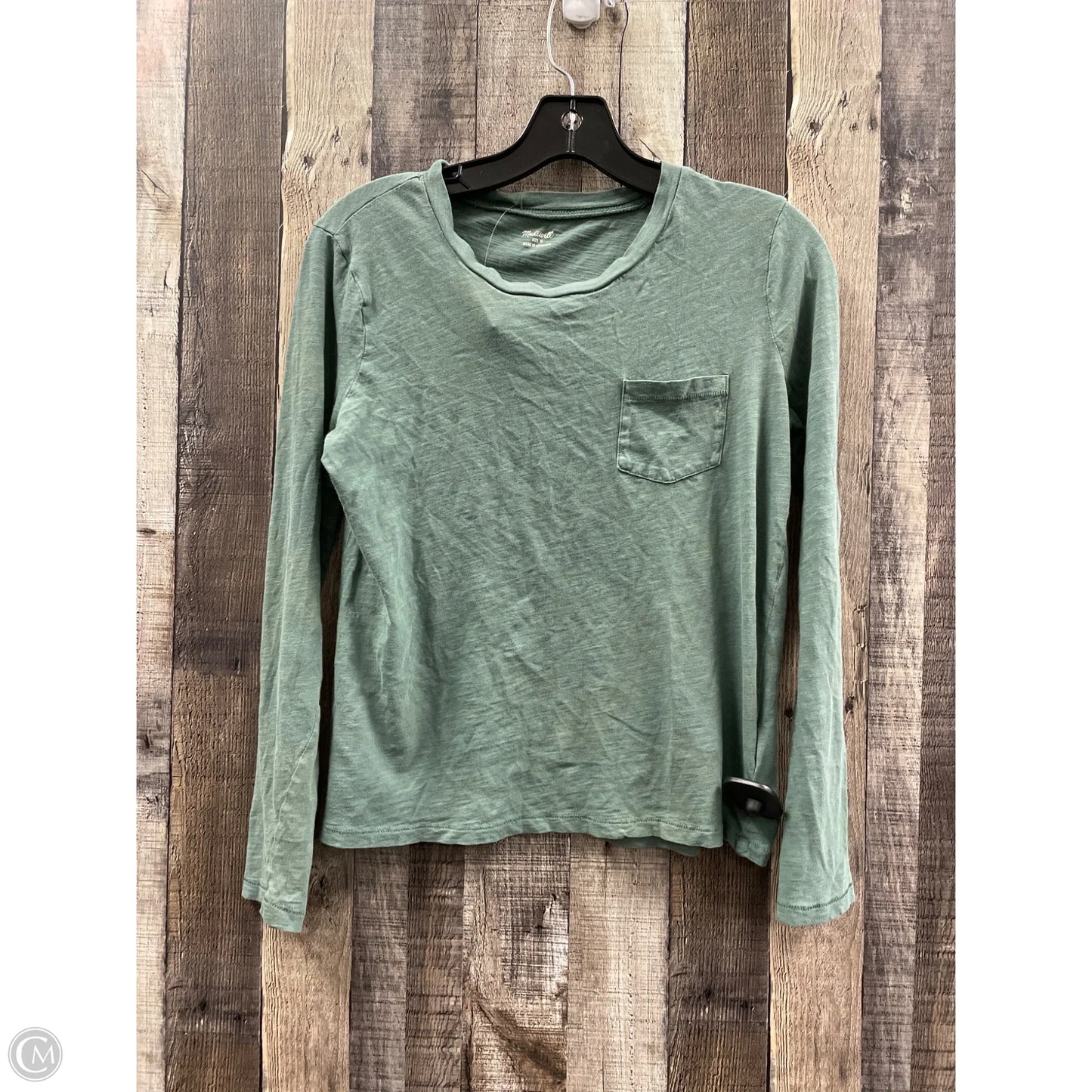 Top Long Sleeve By Madewell In Green, Size: S