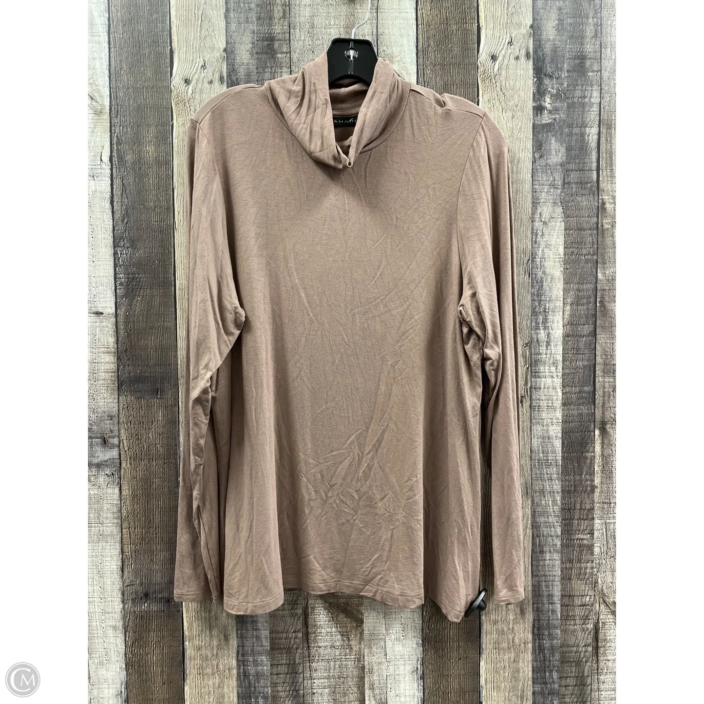 Top Long Sleeve By Tahari In Brown, Size: Xl