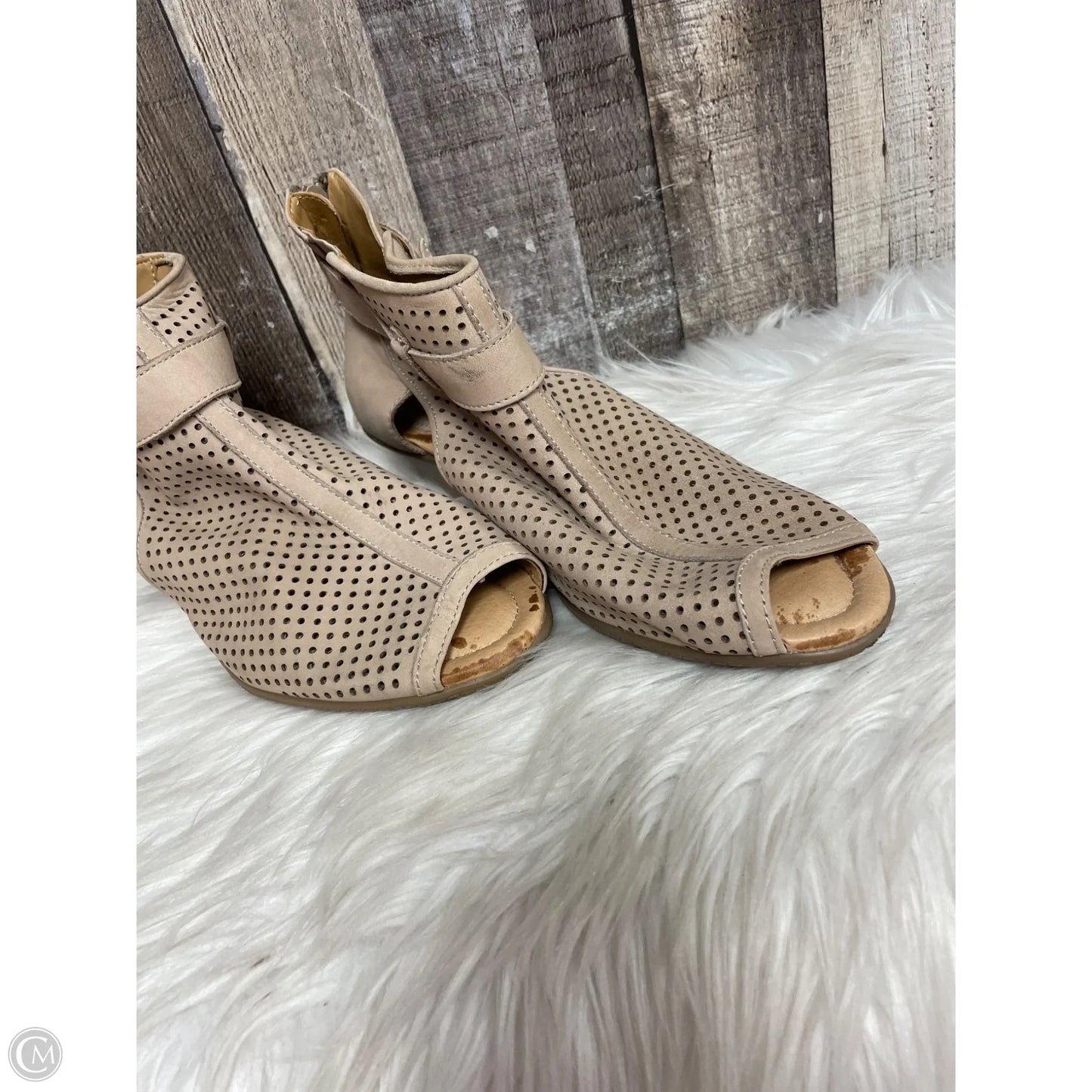 Sandals Heels Block By Earth In Brown, Size: 9