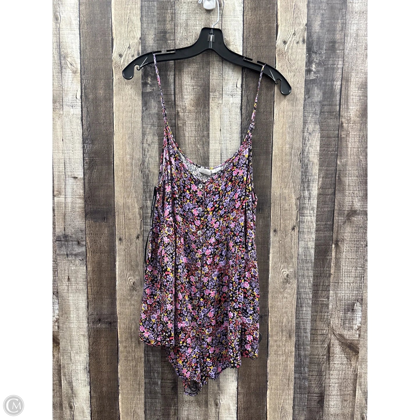 Top Sleeveless By Cme In Floral Print, Size: L