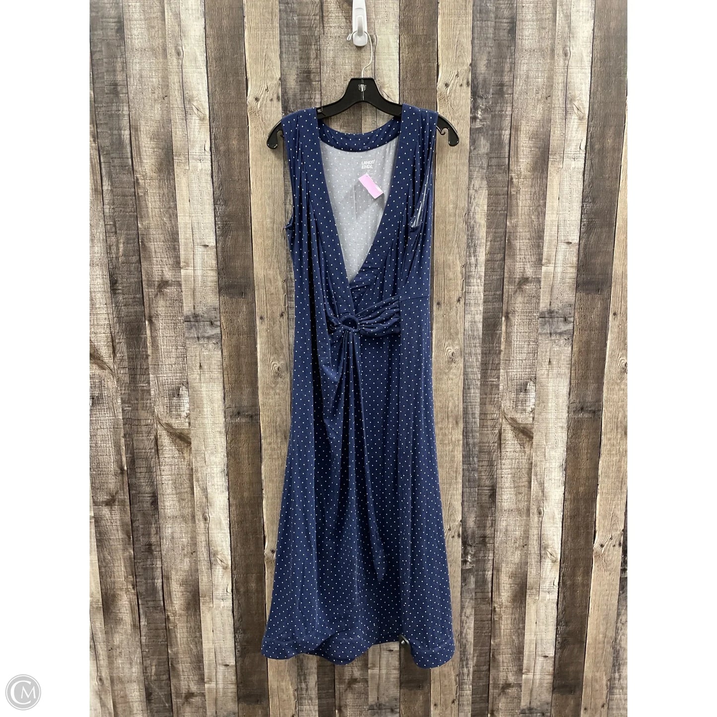 Dress Casual Maxi By Lands End In Blue, Size: L
