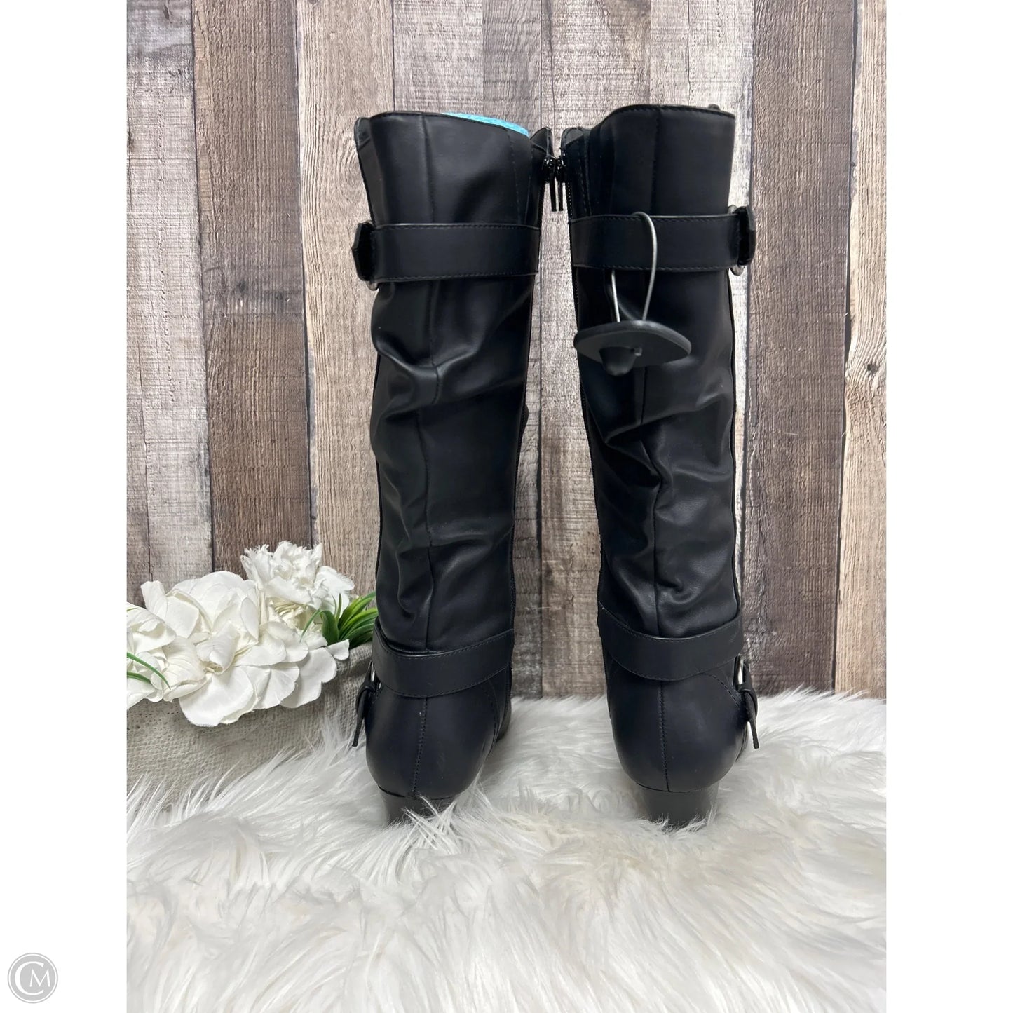 Boots Mid-calf Heels By Rialto In Black, Size: 7