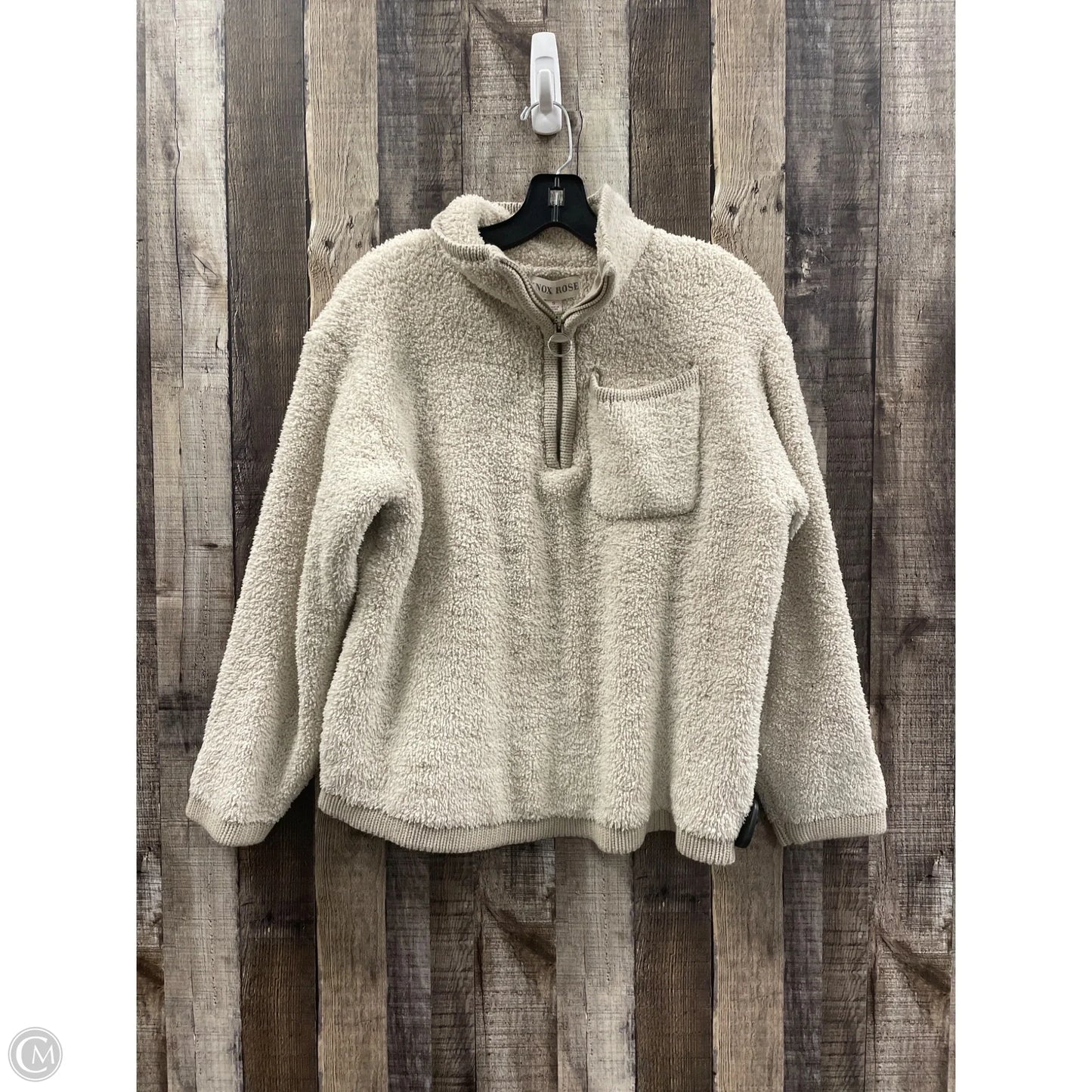 Jacket Faux Fur & Sherpa By Knox Rose In Ivory, Size: S