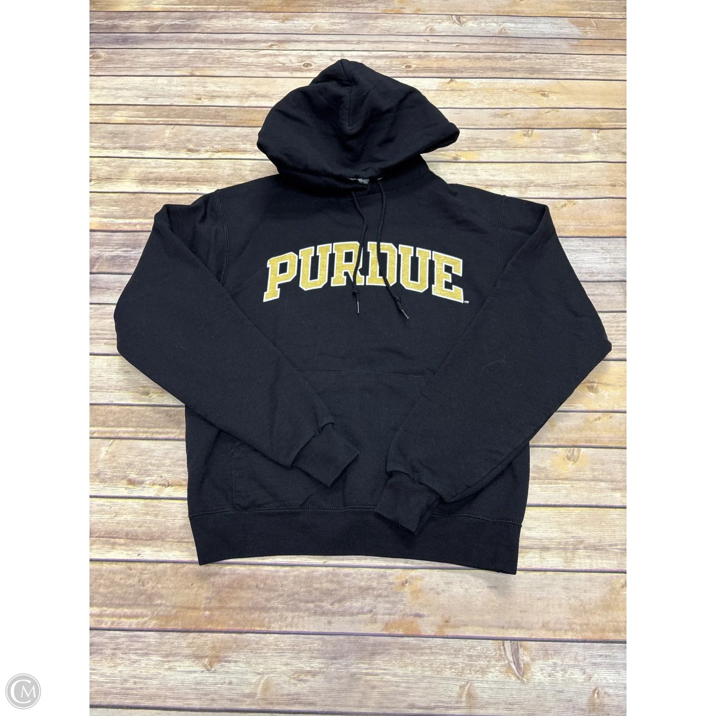 Sweatshirt Hoodie By Champion In Black, Size: S