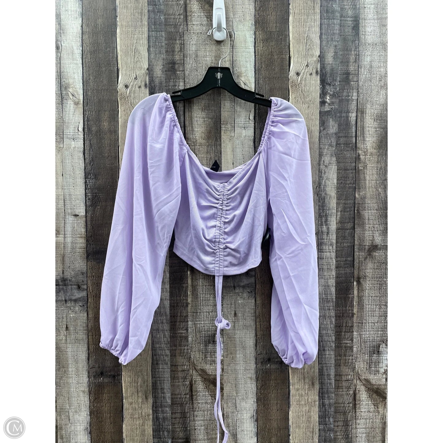 Top Long Sleeve By Shein In Purple, Size: M