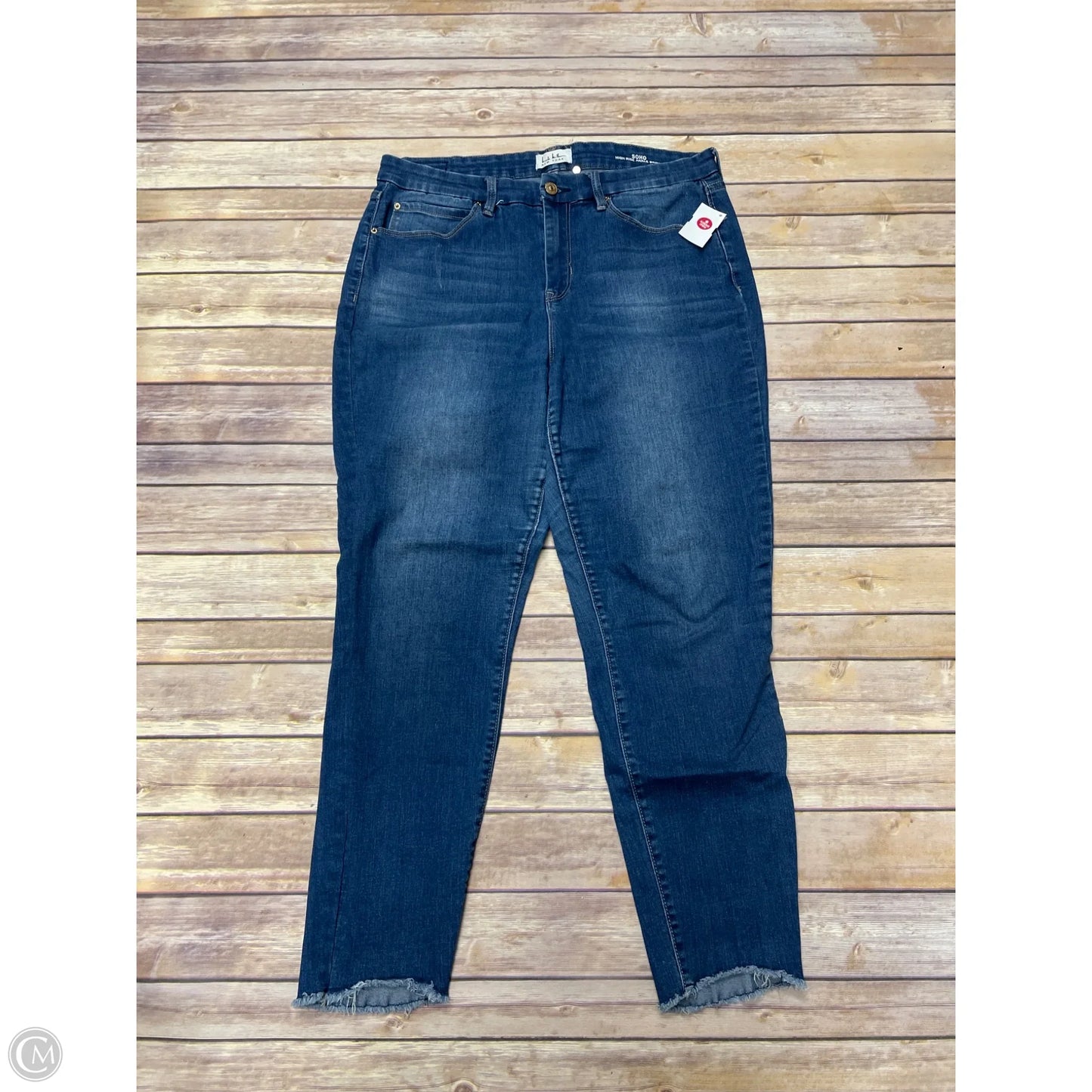 Jeans Skinny By Nicole Miller In Blue Denim, Size: 12