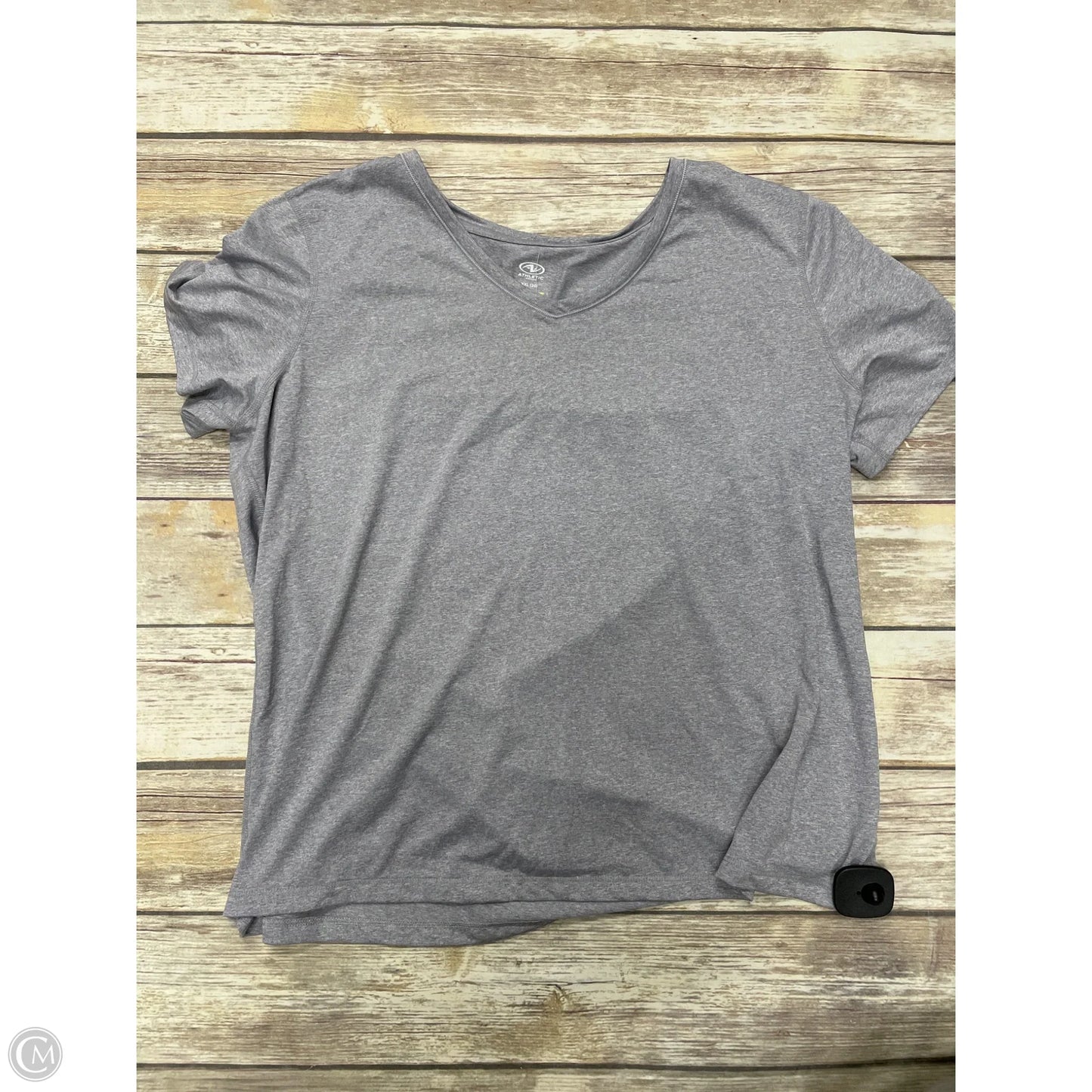 Athletic Top Short Sleeve By Athletic Works In Silver, Size: Xxl