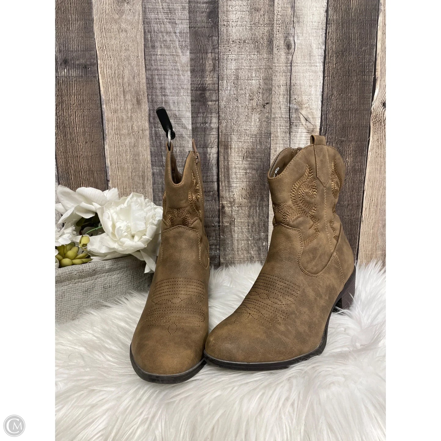 Boots Western By Cme In Brown, Size: 7.5