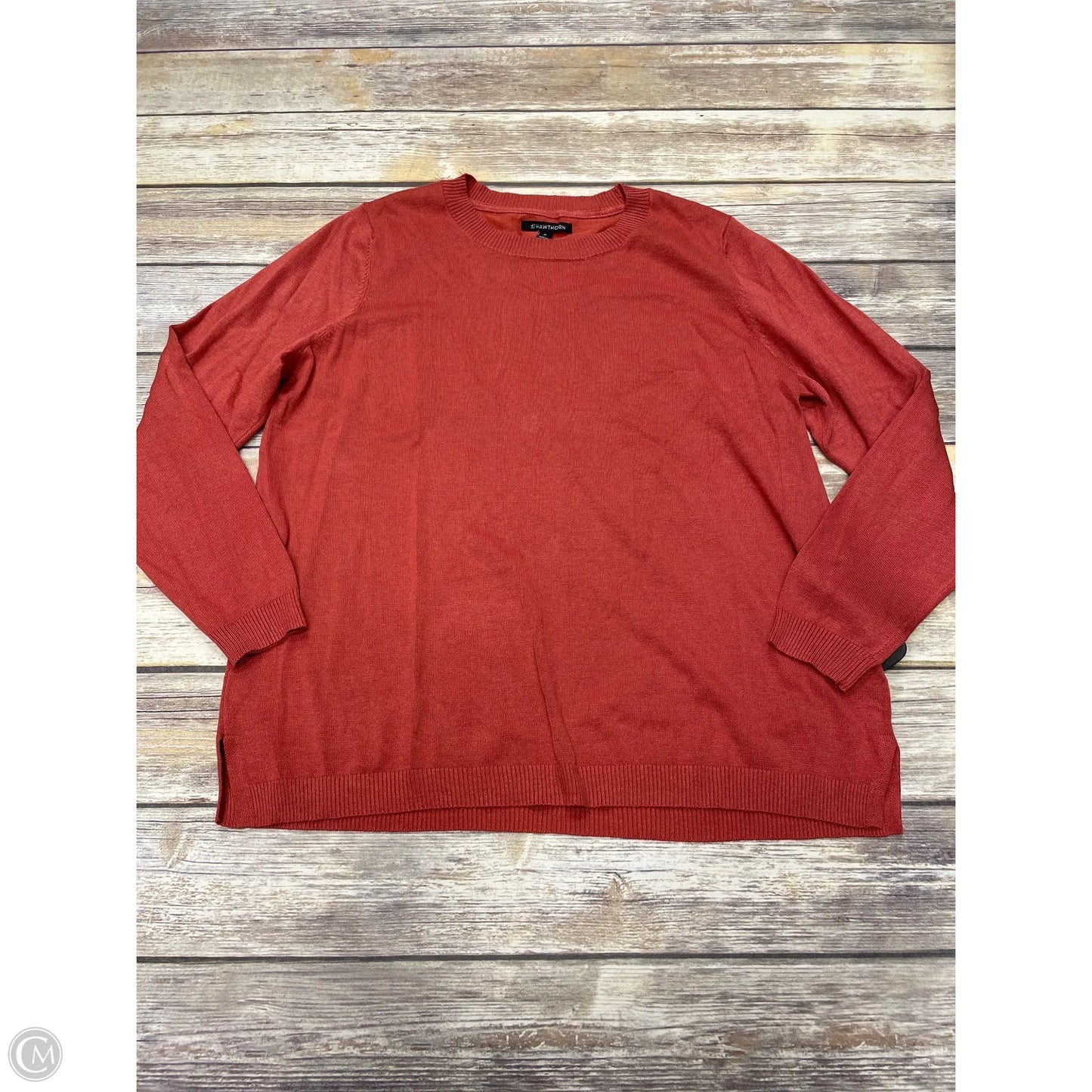 Sweater By Hawthorn In Orange, Size: 1x
