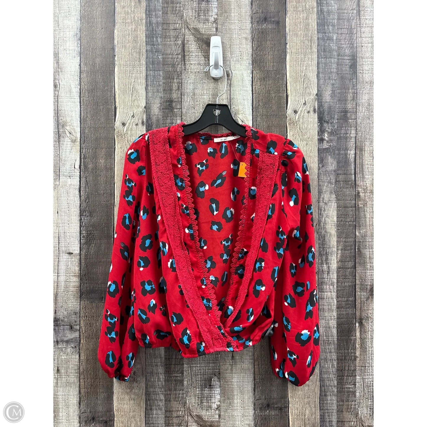 Top Long Sleeve By Mi Ami In Red, Size: S