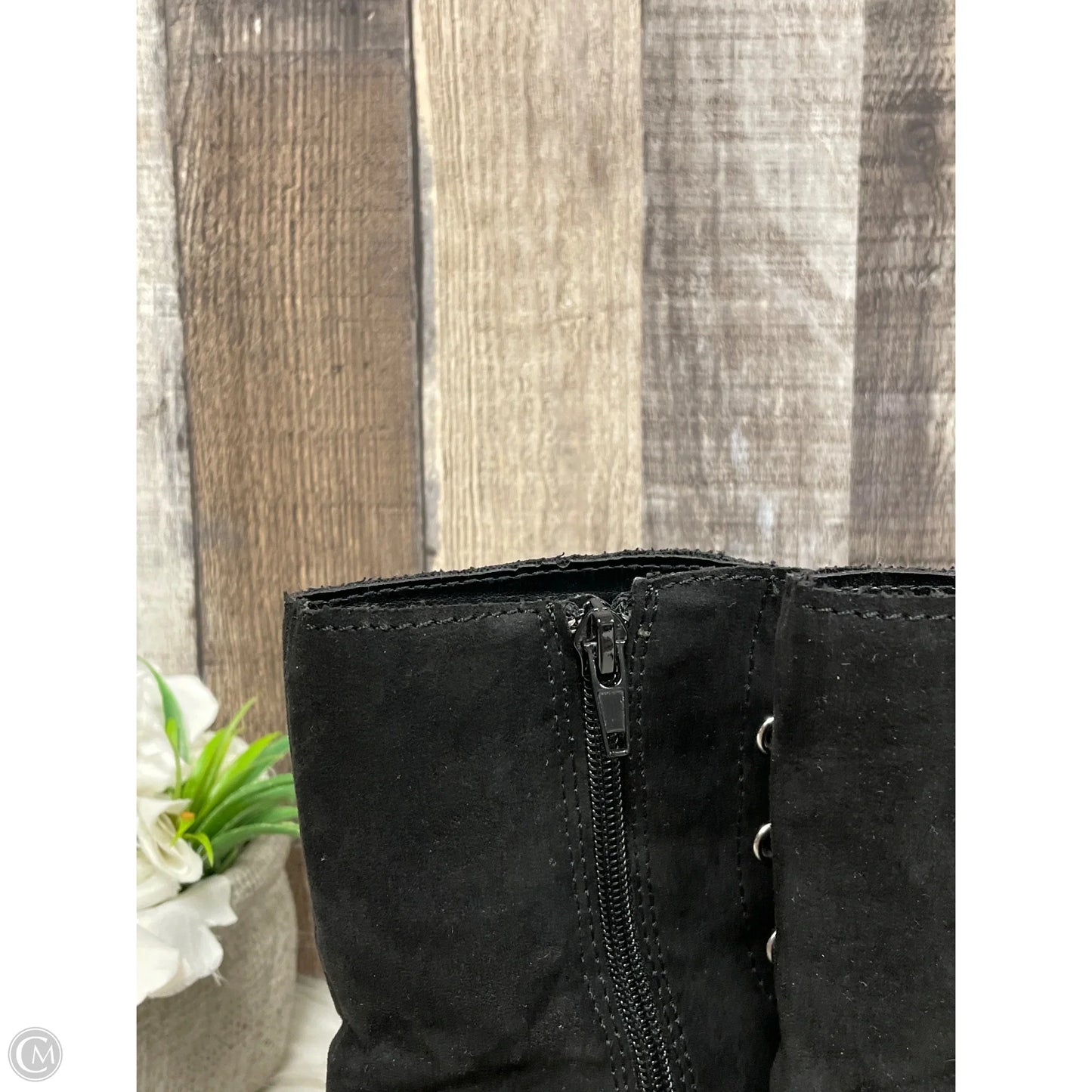 Boots Ankle Flats By Bamboo In Black, Size: 6.5