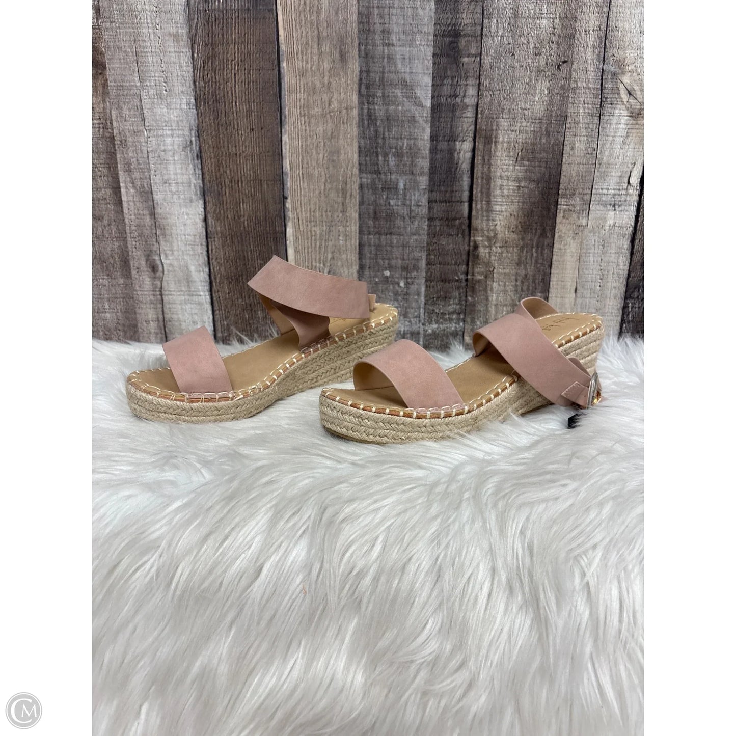 Sandals Heels Wedge By Nicole Miller In Pink, Size: 8.5