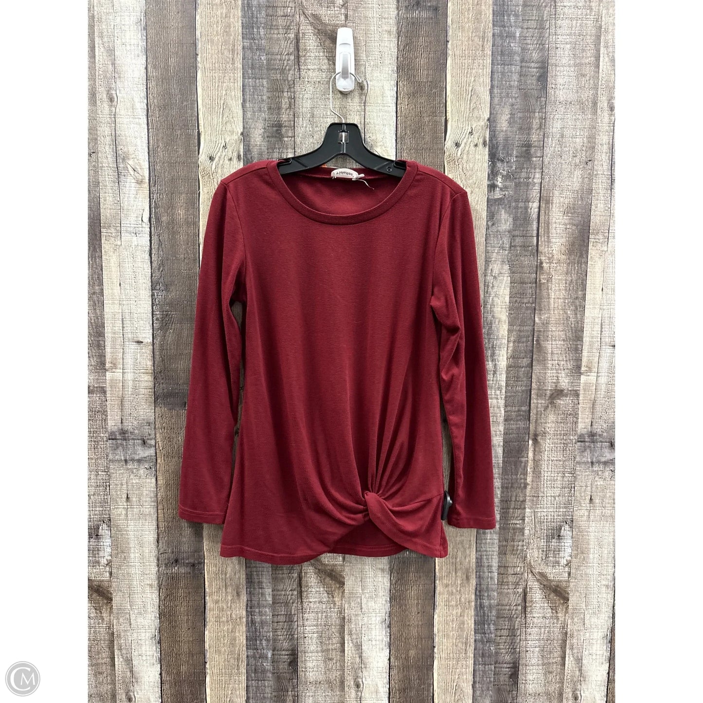 Top Long Sleeve By Cme In Red, Size: S